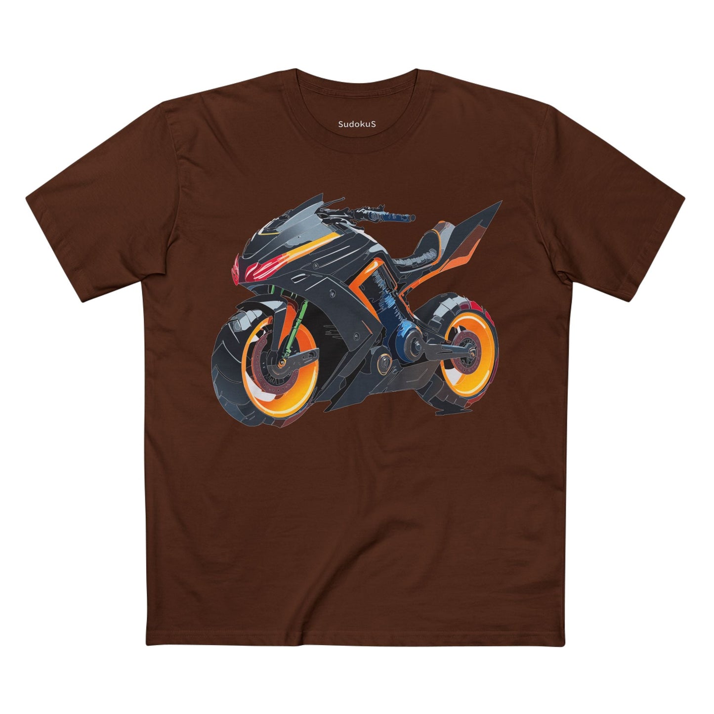 Moto Bike Graphic Unisex 100 Cotton Staple Tee 10