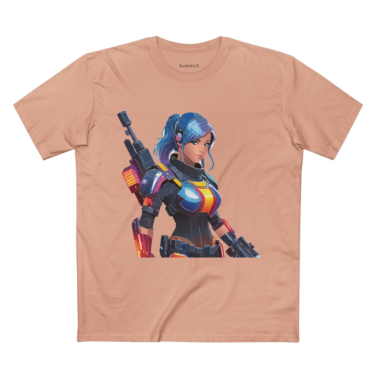 Army-woman Graphic Unisex 100 Cotton Staple Tee 5