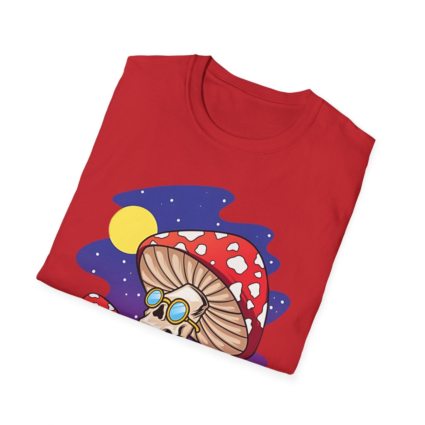 Funny Mashroom Graphic Unisex Softstyle Cotton With Cartoon Illustration Design 26
