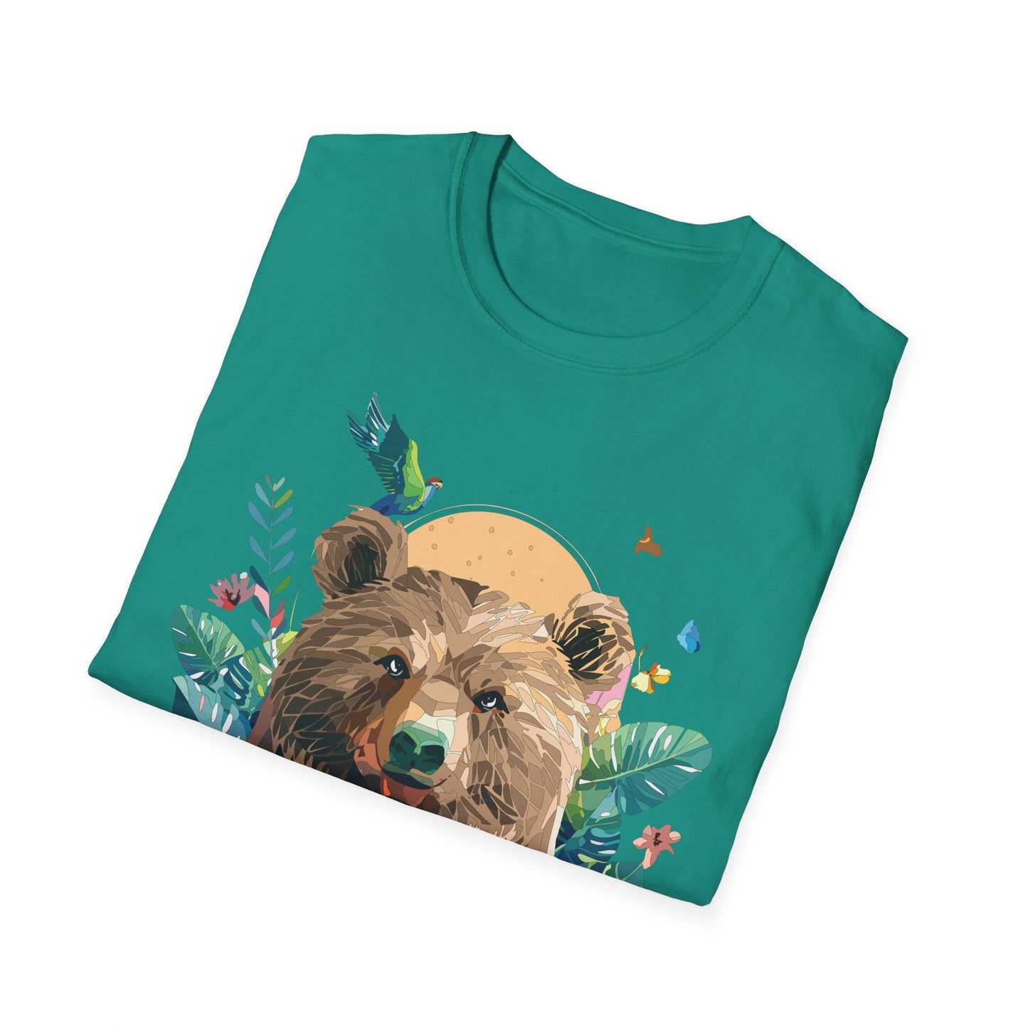 Bear T Shirt Unisex Graphic Tee Bear Lover Gift 100 Percent Ring Spun Cotton Softstyle 64000 Gildan