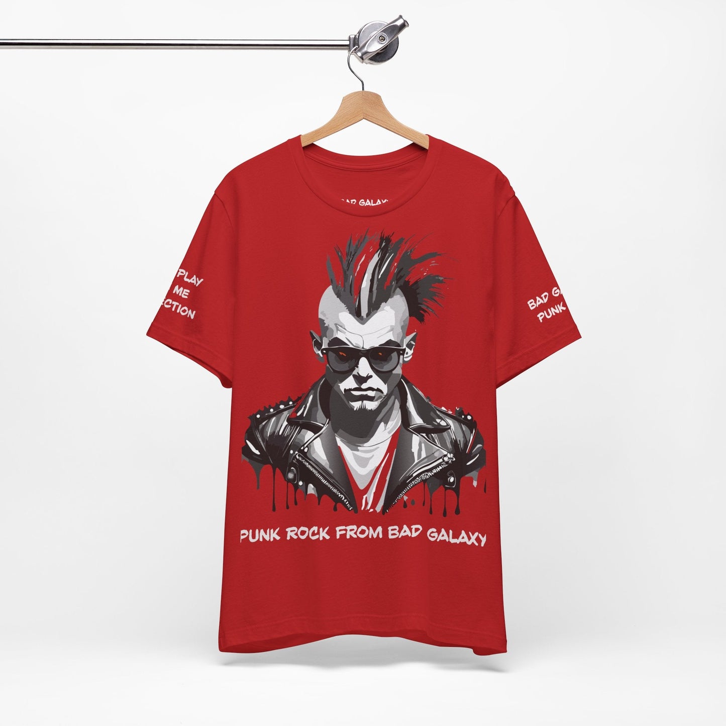 Punk Rock Tee Shirt From Bad Galaxy Made To Order 100 Percent Cotton Eco Friendly Inks