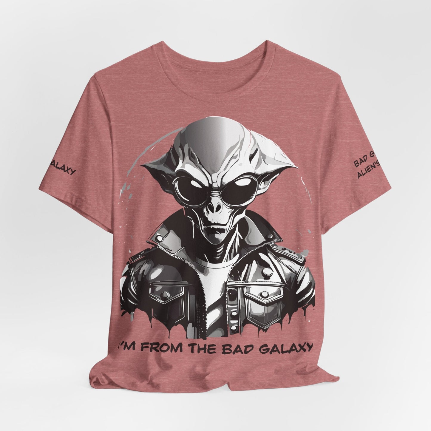 Tee Shirt With Alien From Bad Galaxy 100 Cotton Made In USA Eco Friendly Ink Graphic Edition