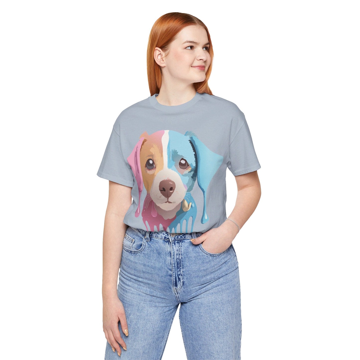 Unisex Dog Graphic Tee With Vintage Inspired Artwork By Adelpha Short Sleeve Casual Shirt