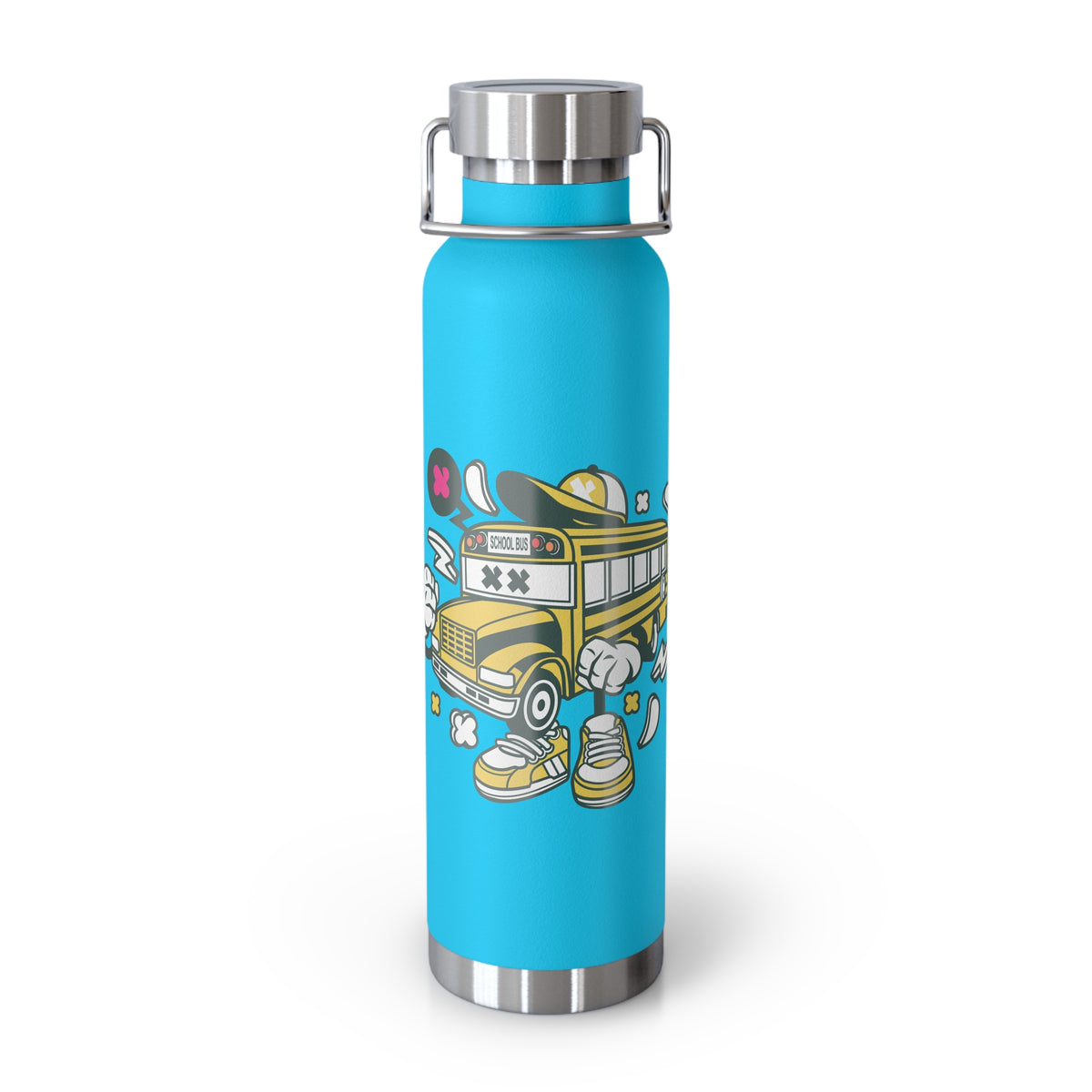 22oz Copper Insulated Water Bottle with Cartoon Design - CV34
