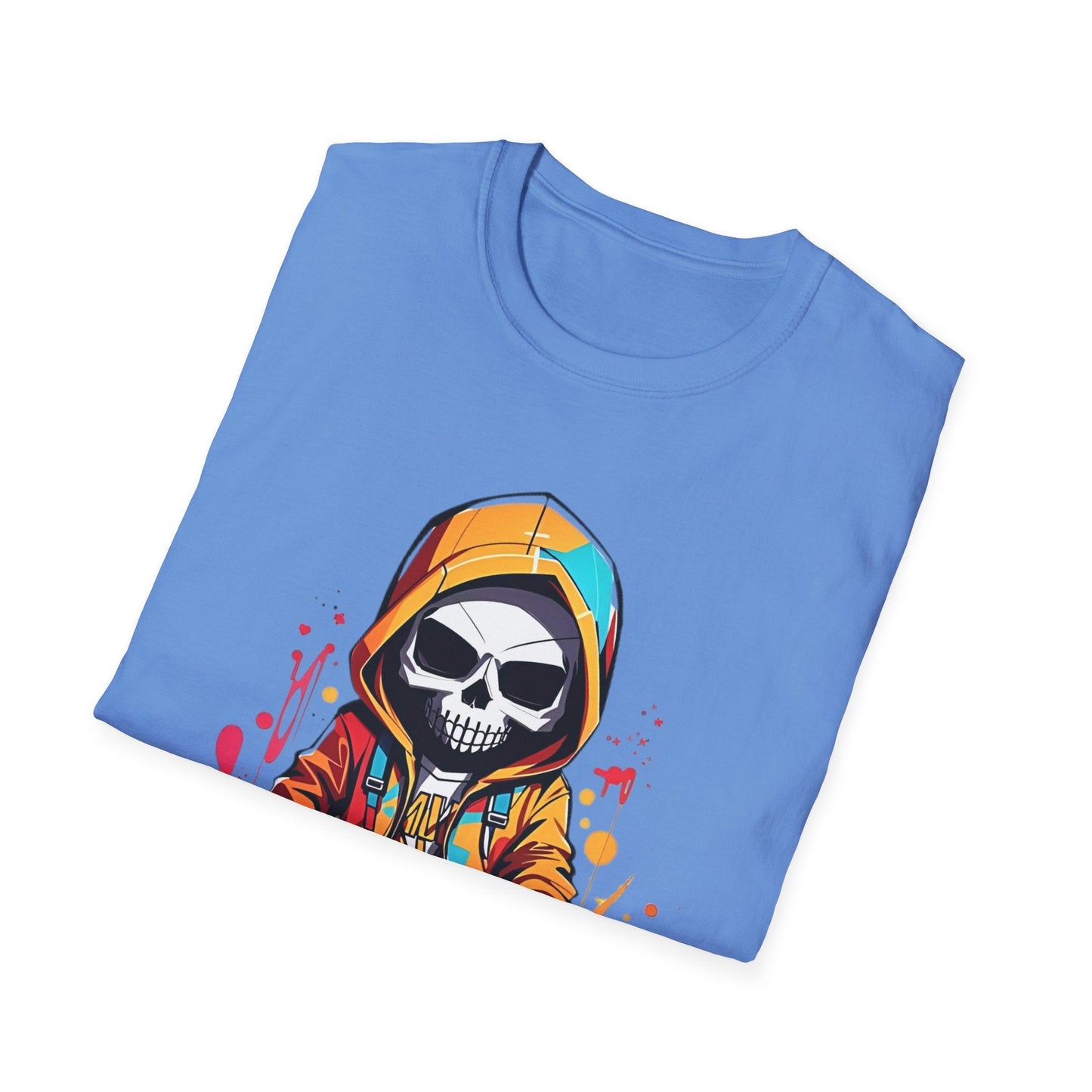 Skull Shirt Unisex Skeleton Graphic Tee Gildan Softstyle 64000 100 Percent Cotton