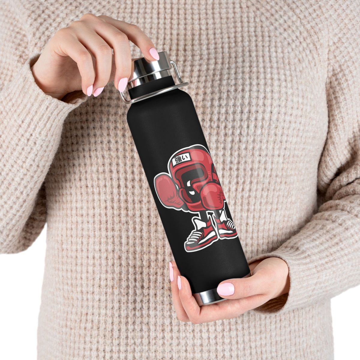 22oz Copper Insulated Water Bottle with Cartoon Design - CV7
