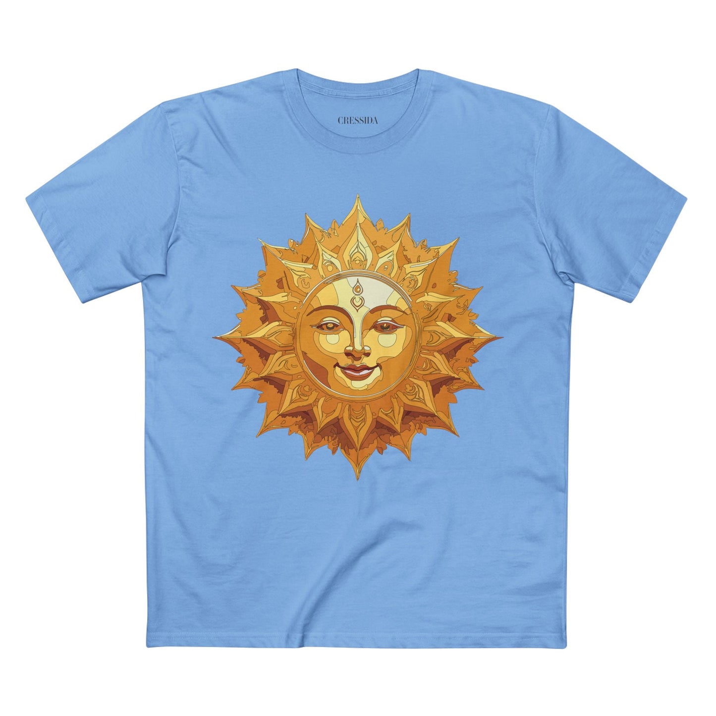 Gold Sun Graphic Unisex 100 Cotton T-Shirt with Golden Art Design 21