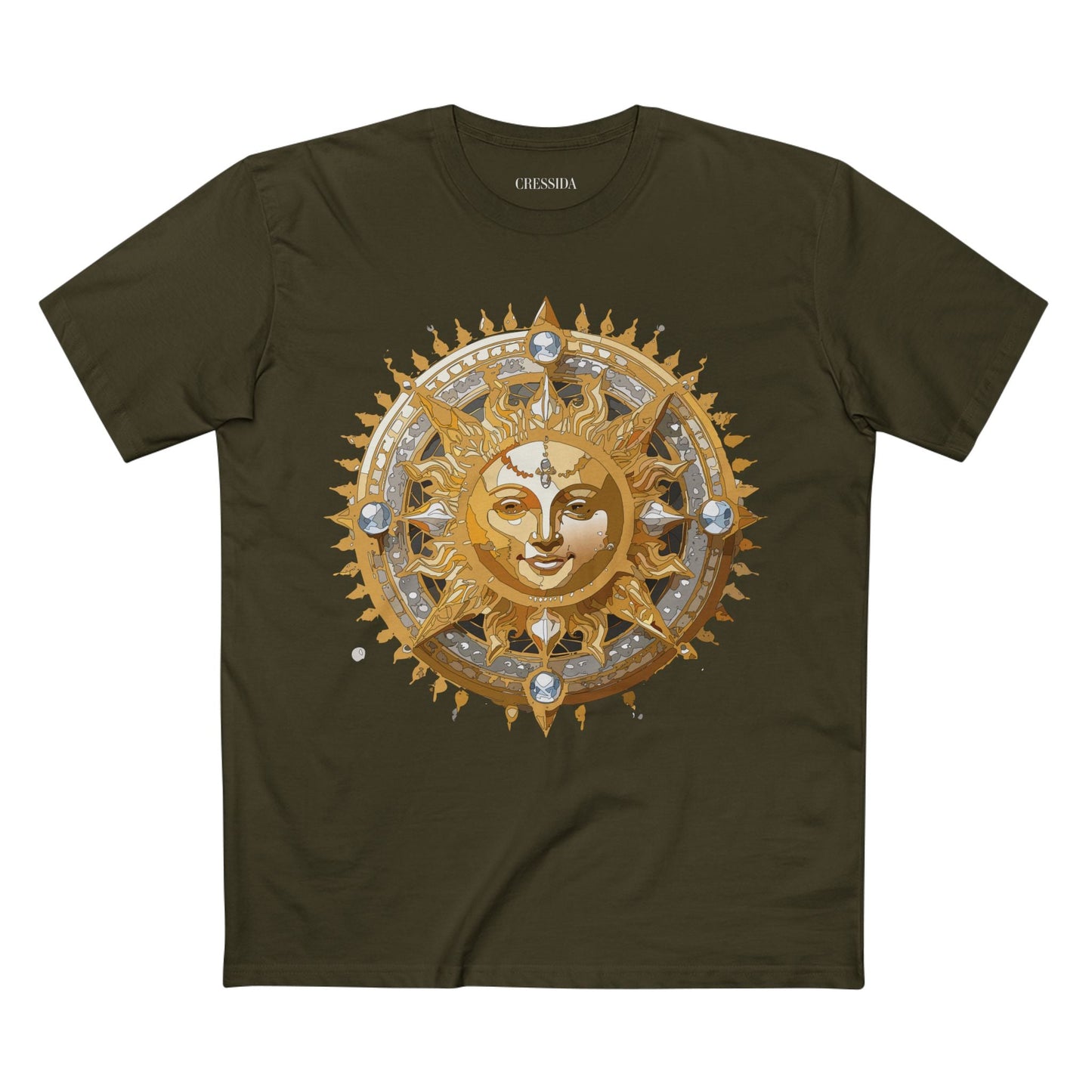 Gold Sun Graphic Unisex 100 Cotton T-Shirt with Golden Art Design 10