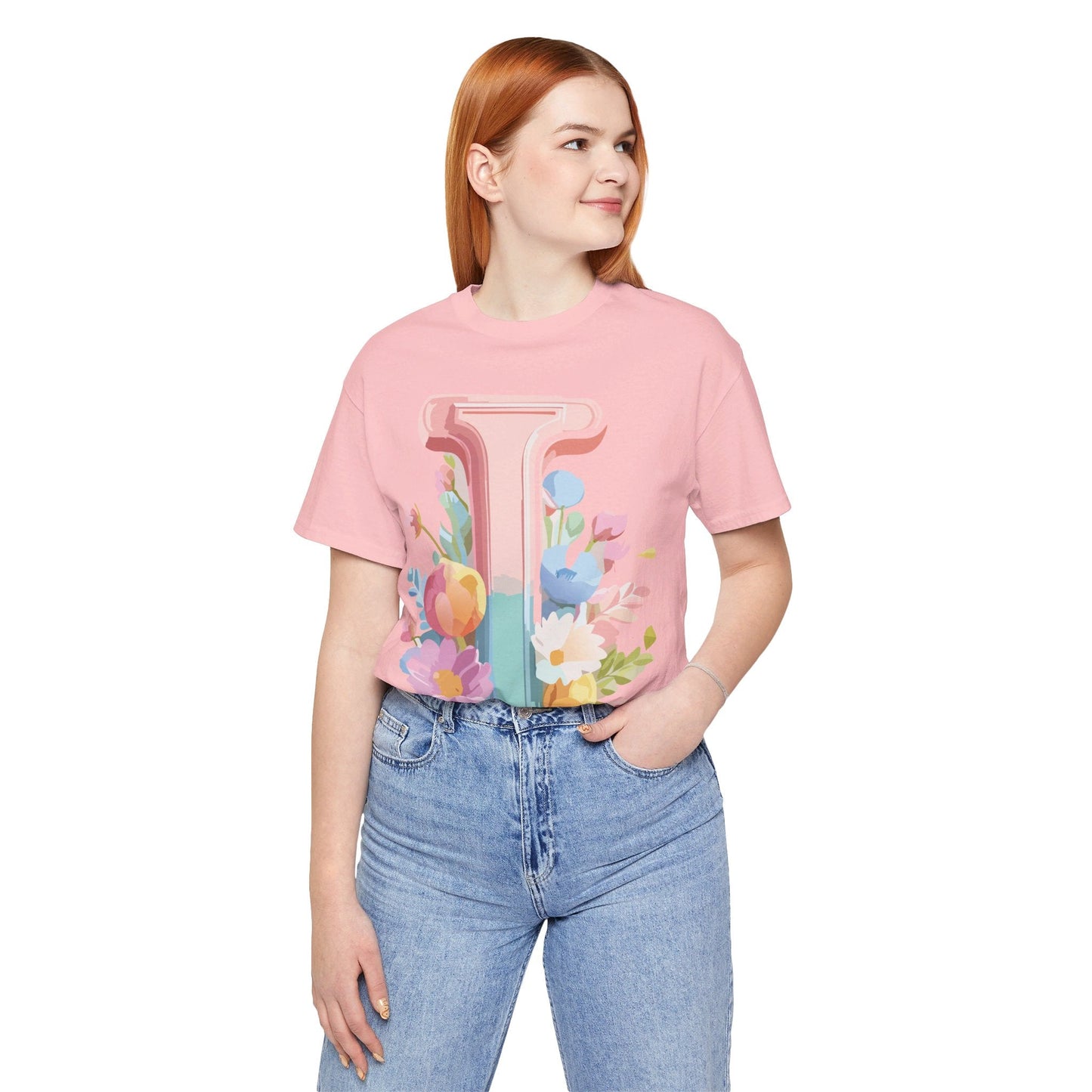 Letter I Shirt Unisex Graphic Tee Adelpha Premium Soft Cotton Vintage Inspired Artwork
