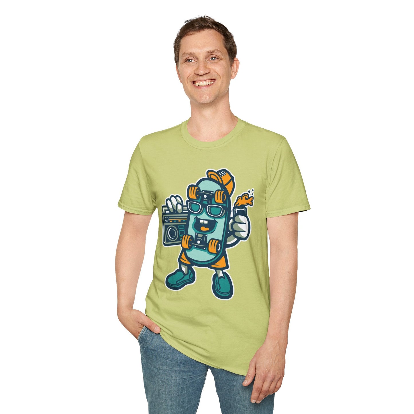 Cartoon Animation T Shirt Unisex Funny Tee Gildan Softstyle 64000 Ring Spun Cotton