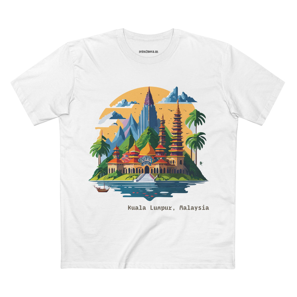 Kuala Lumpur Malaysia skyline illustration T-Shirt | Travel souvenir tee