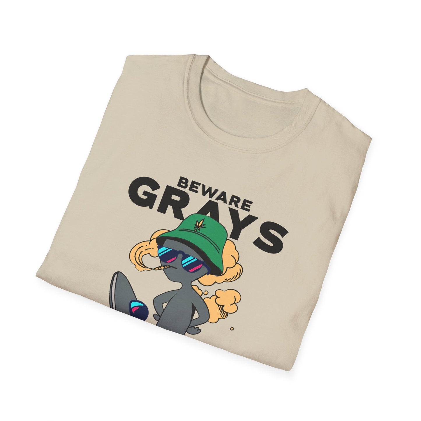 Funny Aliens UFO Graphic Unisex Cotton T-Shirt  18