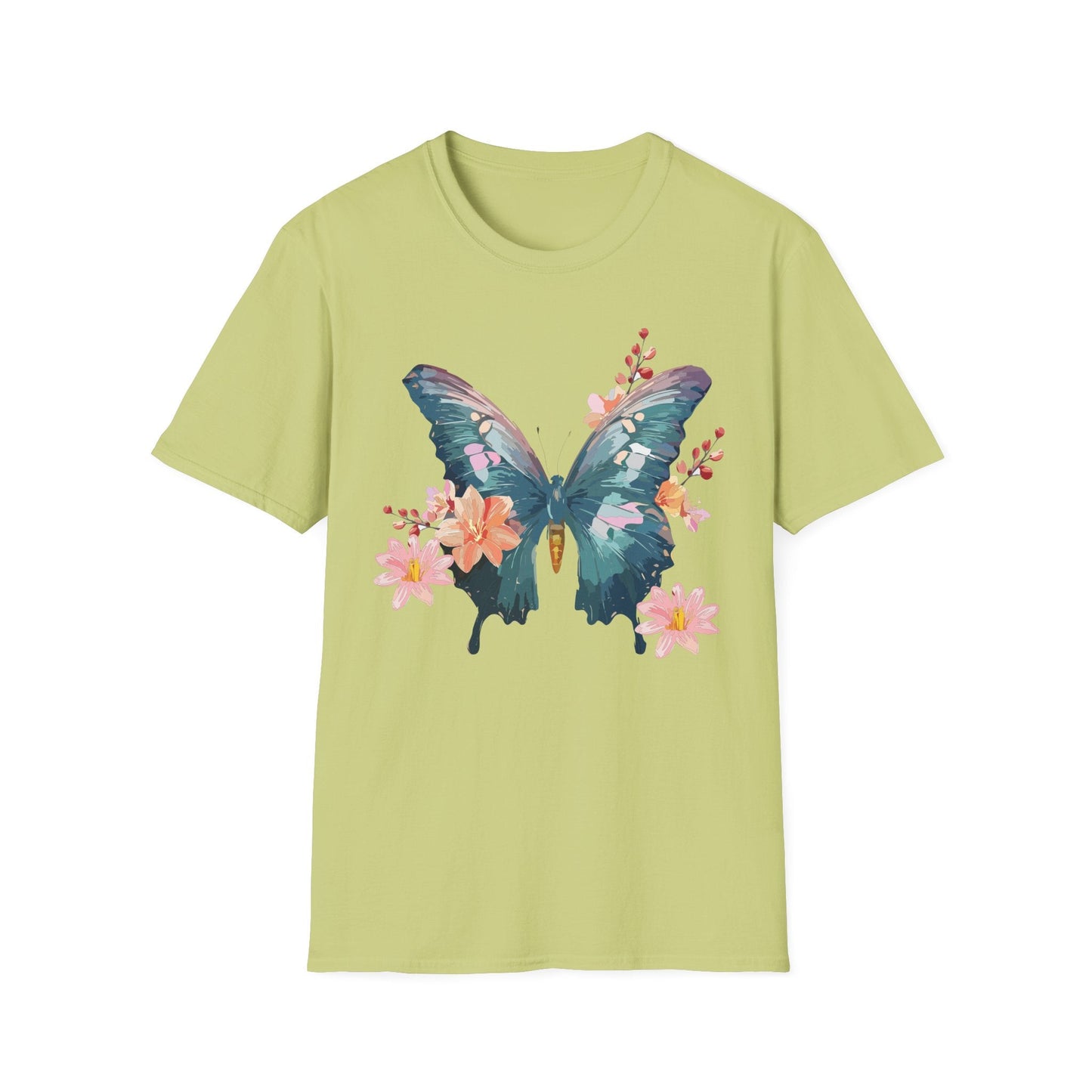 Butterfly T Shirt Unisex Gildan Softstyle 64000 100 Percent Ring Spun Cotton Monarch Tee