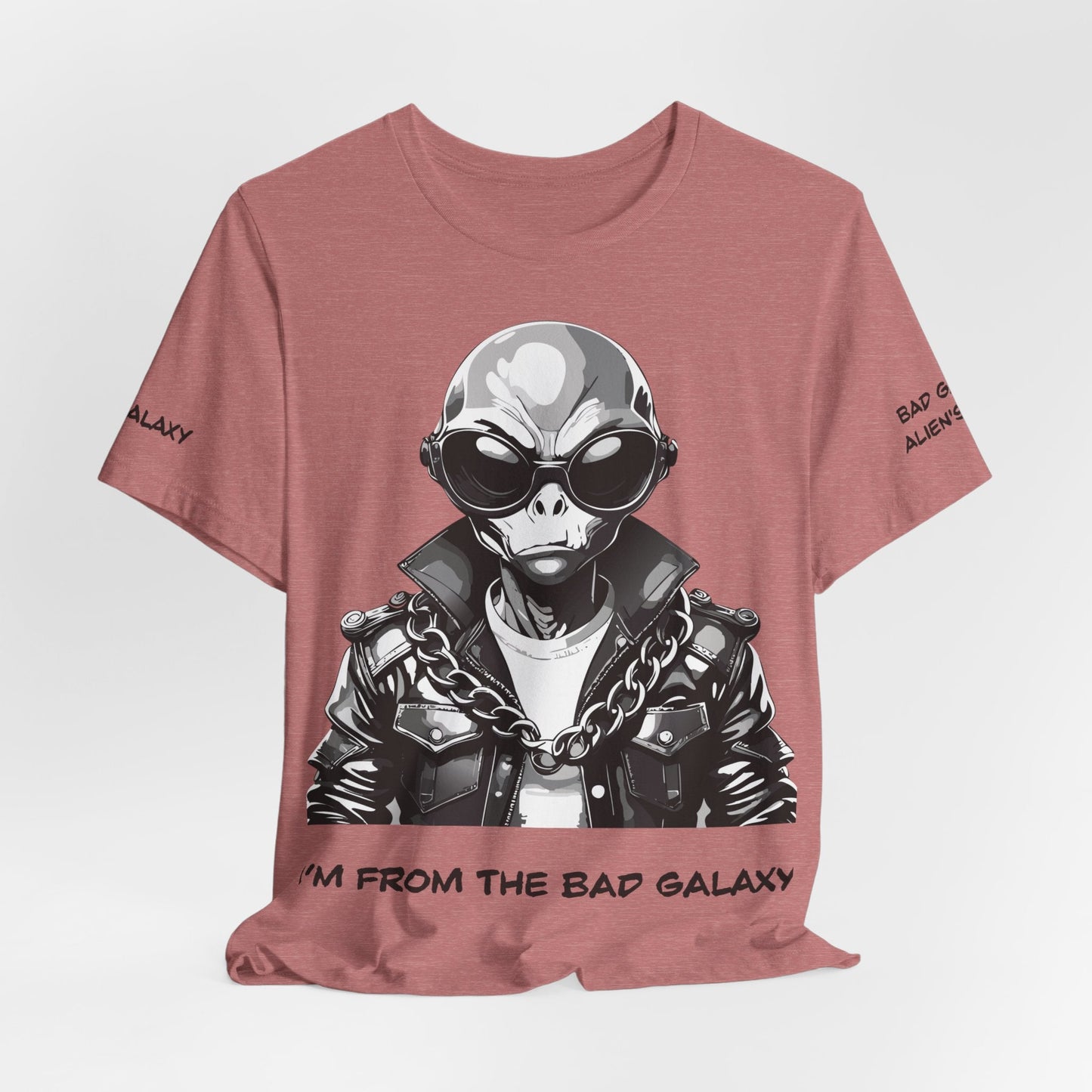 Bad Galaxy Alien Tee Shirt Made To Order 100 Percent Cotton Lightweight Eco Friendly Inks