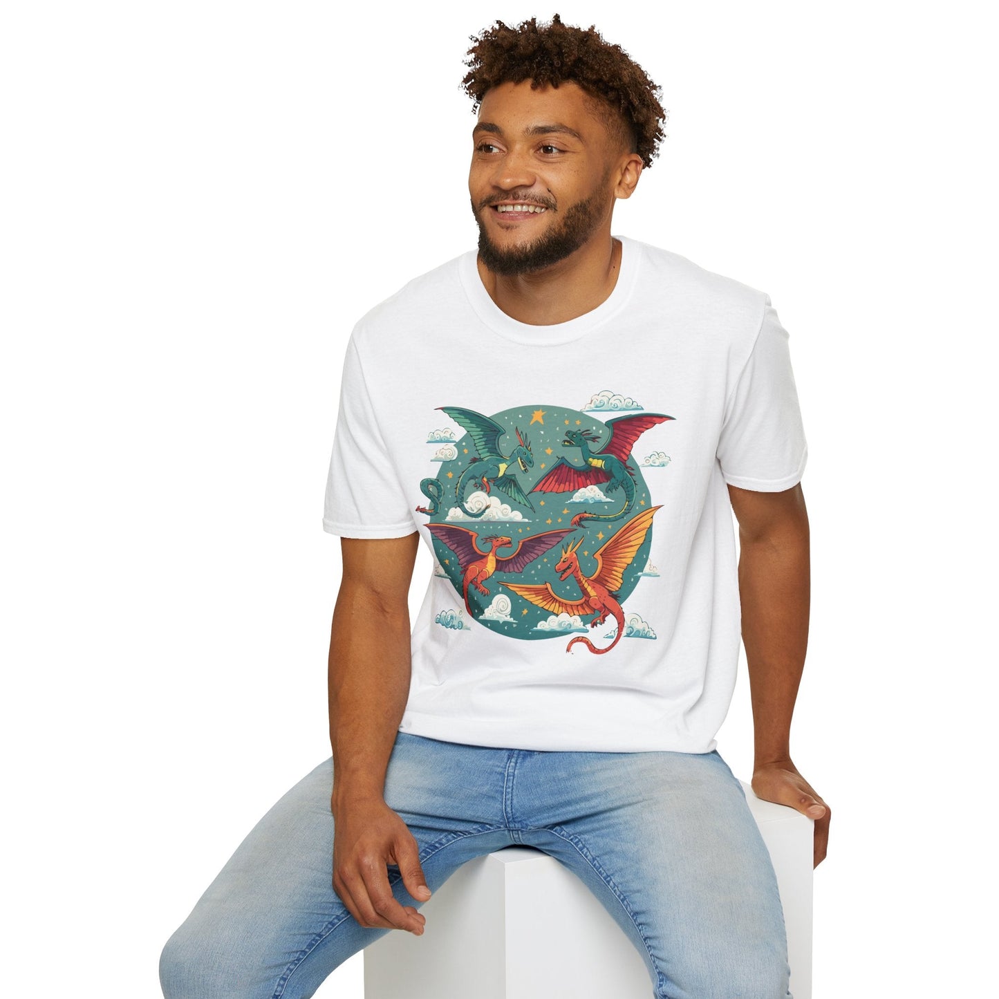 Dragon Graphic Unisex 100 Cotton Tee with Animal Artwork Design 15