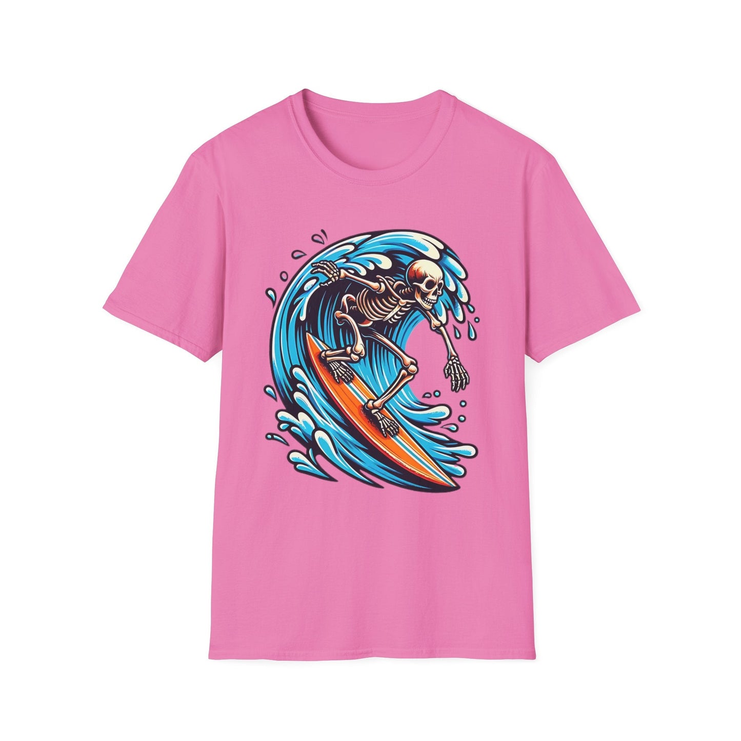 Skull Tee Shirt With Skeleton Art Design Unisex Gildan Softstyle 64000 Ring Spun Cotton Tee