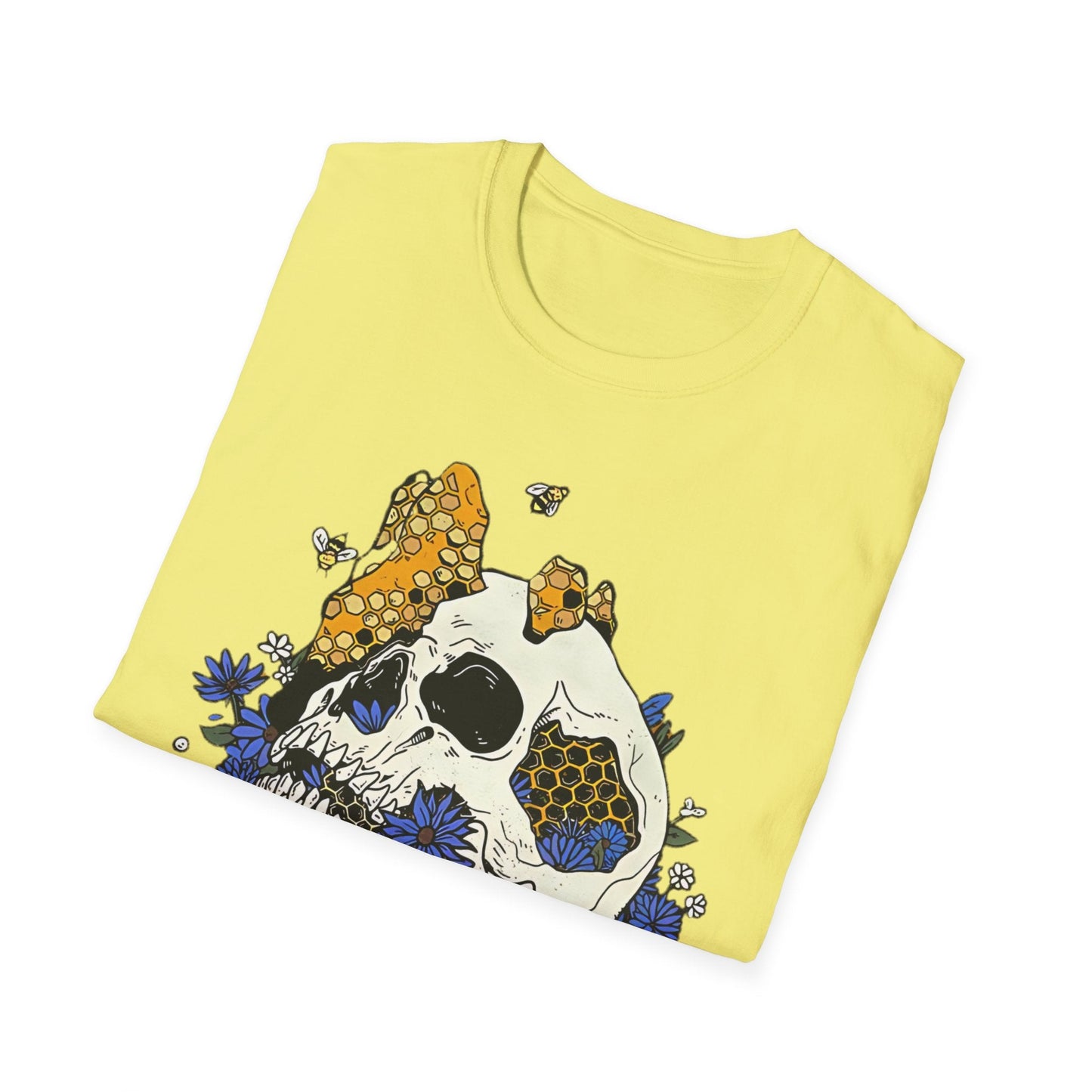 Skull Tee Shirt Unisex Skeleton Design Gildan Softstyle 64000 100 Percent Ring Spun Cotton Tee