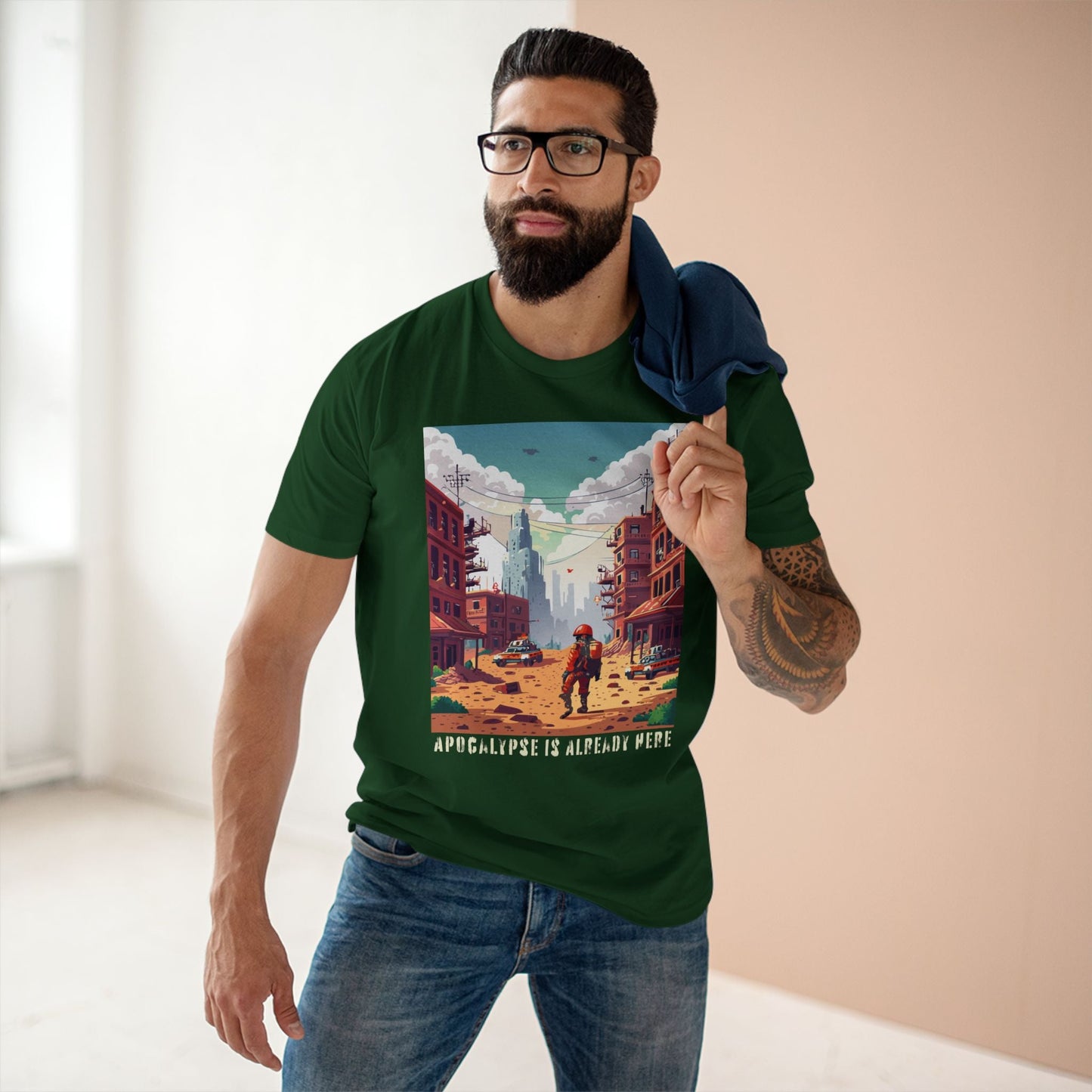 Cataclysm Doomsday Shirt Unisex Premium Cotton Tee With Original Art Design Retro2Nova