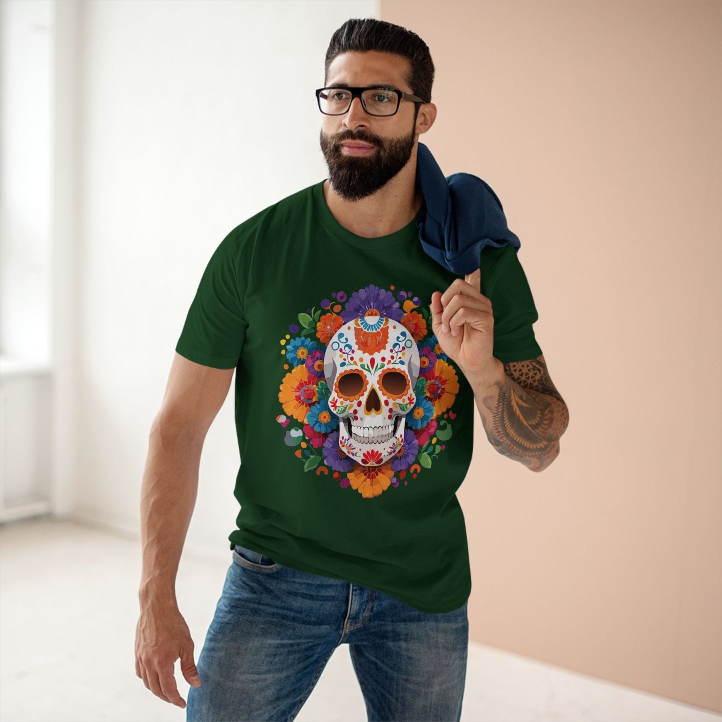 Skull Shirt Unisex Skeleton Tee Premium Cotton Art Design Original By Retro2Nova Artwork