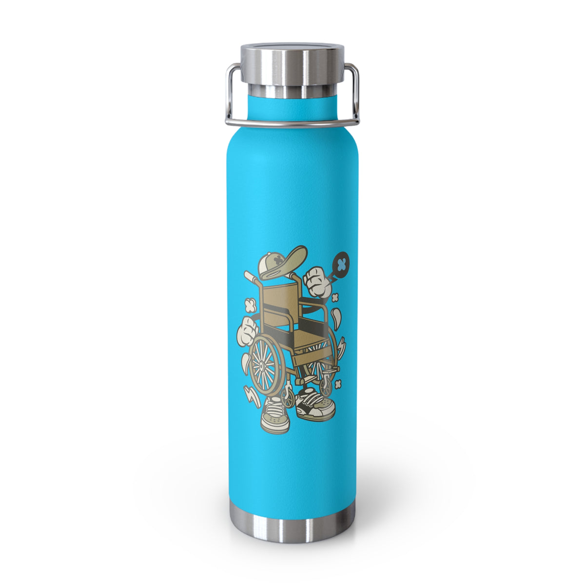 22oz Copper Insulated Water Bottle with Cartoon Design - CV43