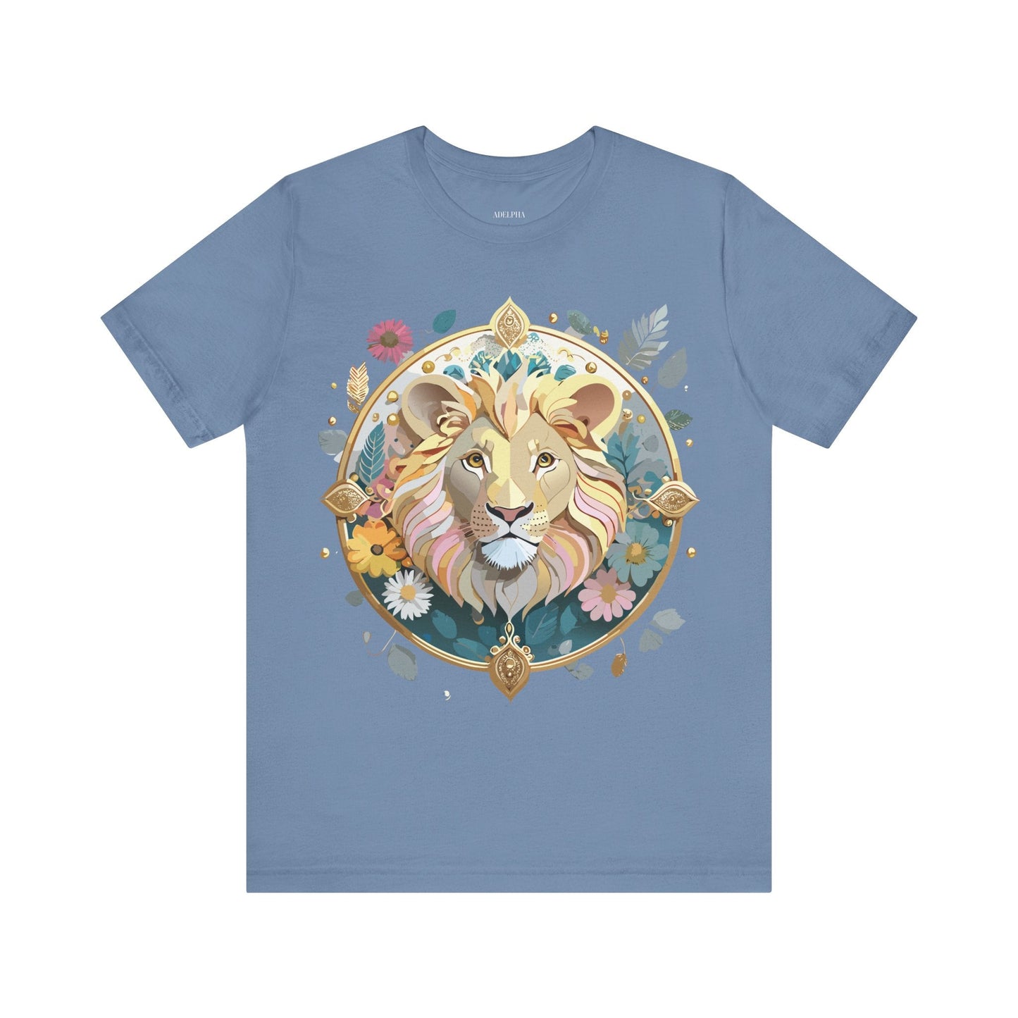 Adelpha Medallion Graphic Tee Unisex Short Sleeve Vintage Inspired Art Design Shirt