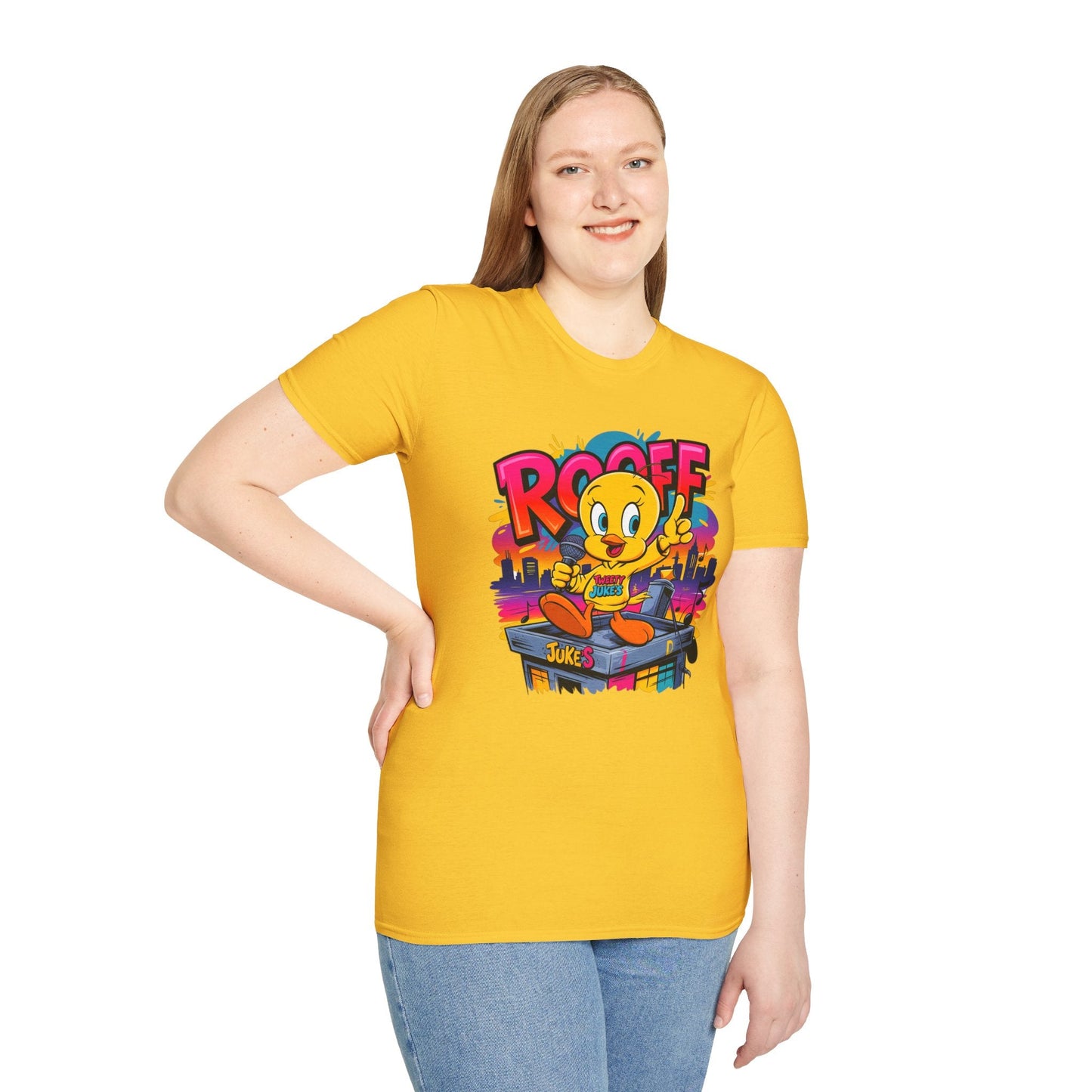 Unisex Cartoon T Shirt With Animation Funny Animals Tee Softstyle Gildan 64000 Cotton