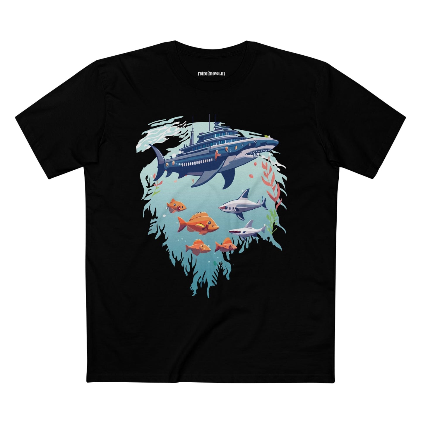 Ocean Pacific Shirt Unisex Premium Cotton Art Tee Original Art Design Retro2Nova Ocean Collection