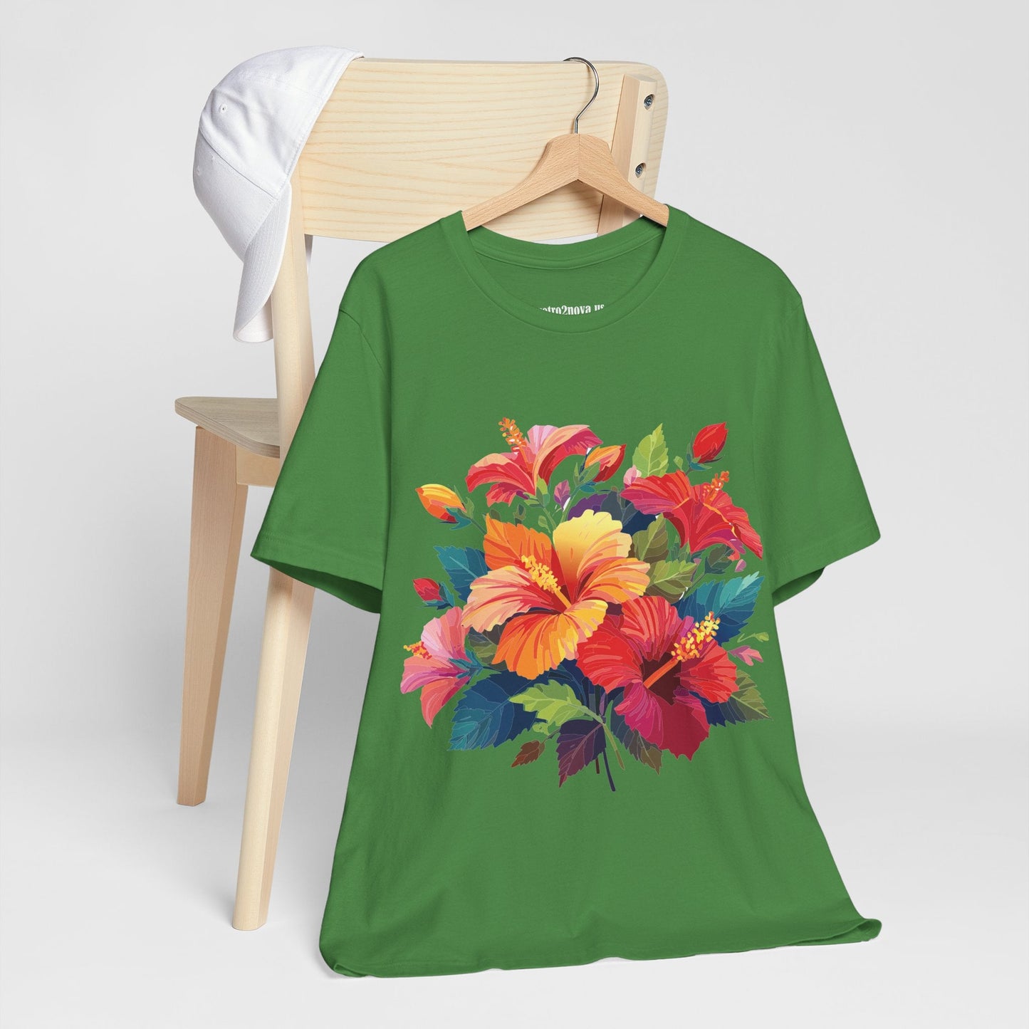 Retro2Nova Floral Shirt Unisex Jersey Short Sleeve Tee From Flowers Collection Bold Vibrant Design