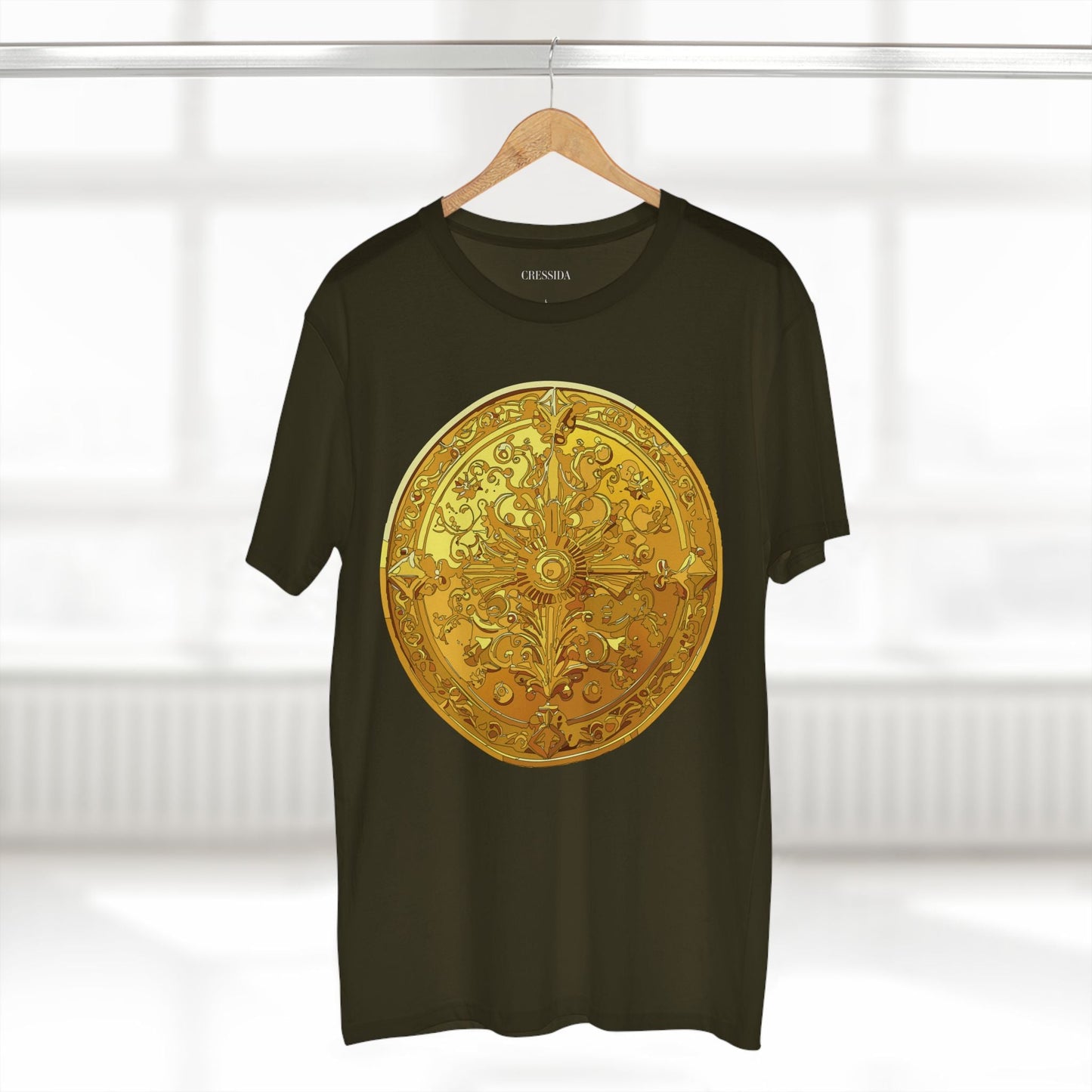 Antique Gold Coin Graphic Design T-Shirt Unisex 100 Cotton With Golden Print Artwork Tee 24