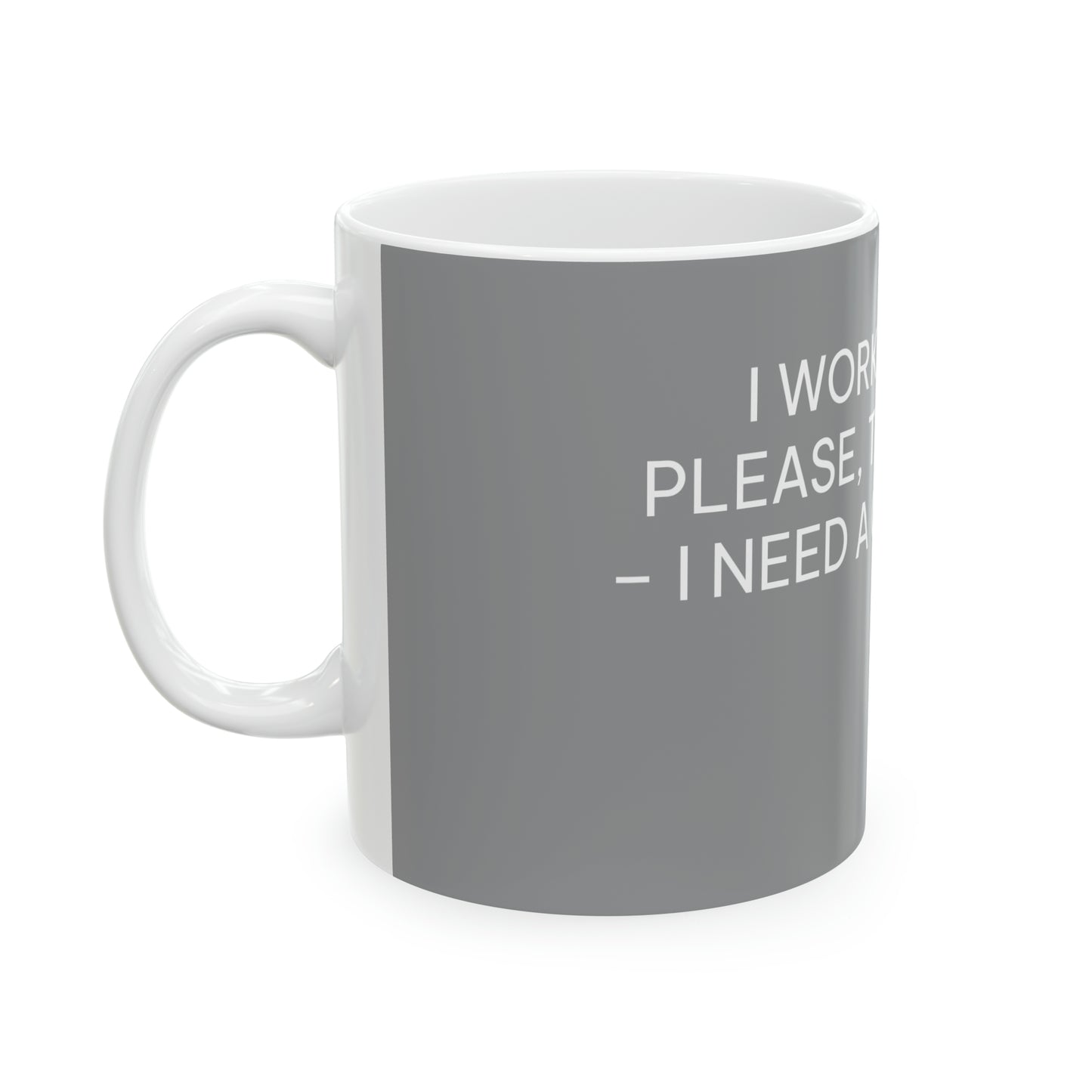 Coffee & Tea Mug with funny Words Art Design