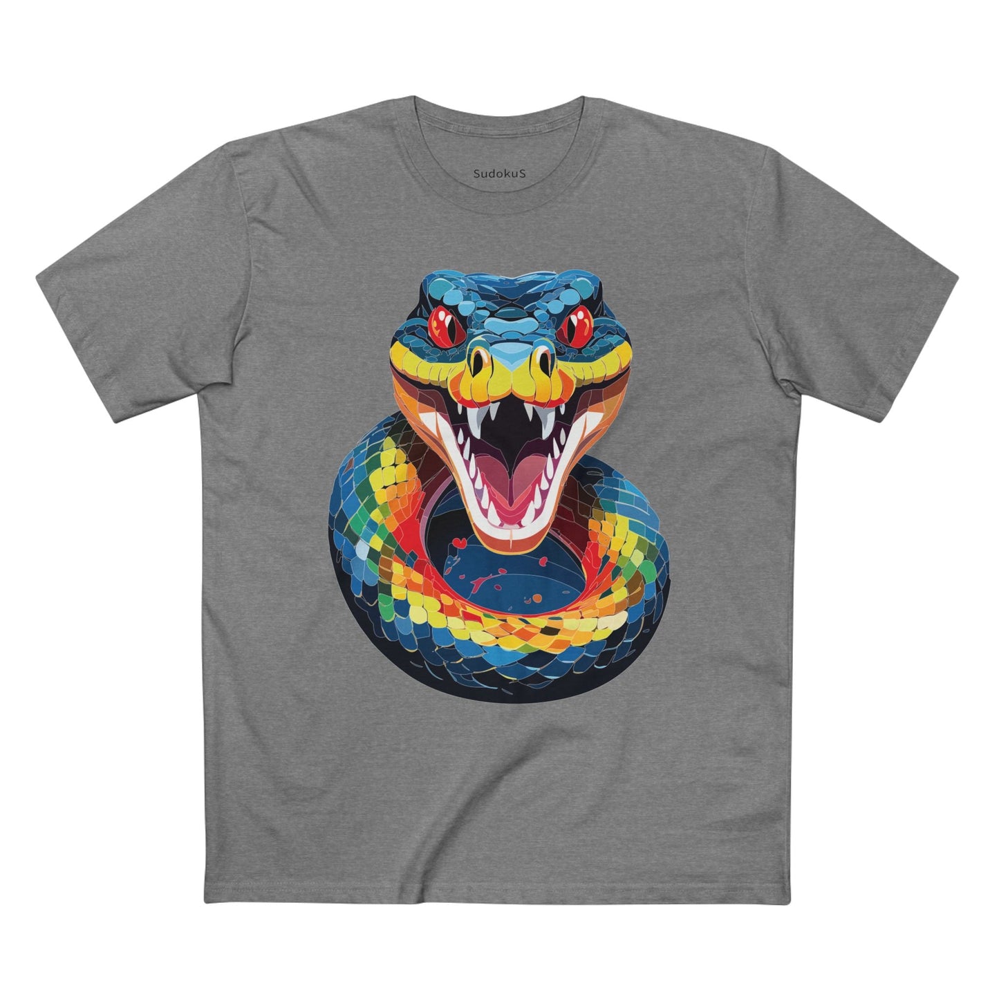 Snake Graphic Unisex 100 Cotton Staple Tee with Animal Design Artwork 1