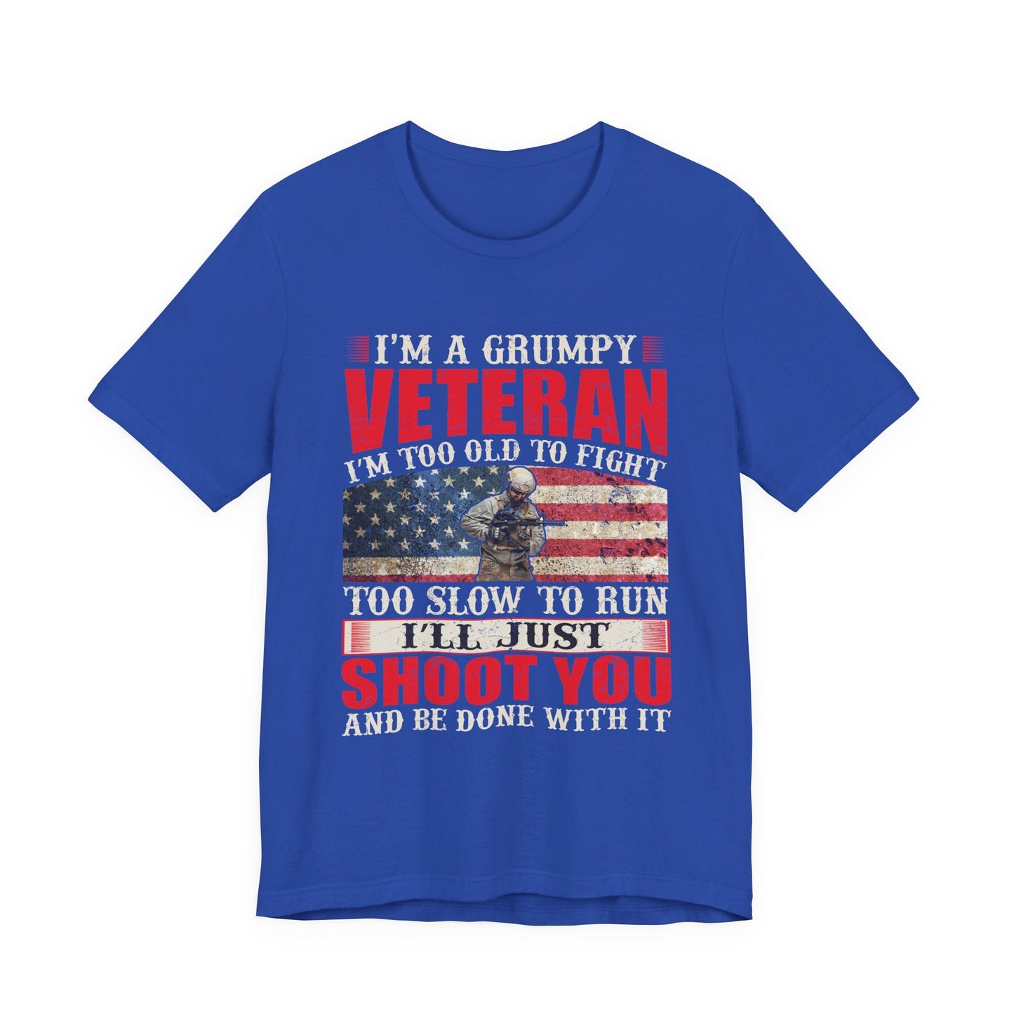 Army Veteran Patriotic Graphic Design Unisex Cotton T-Shirt v38