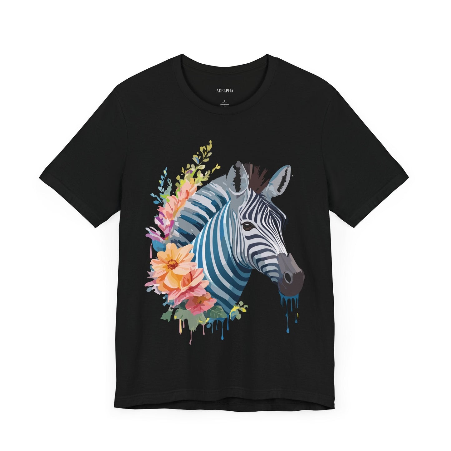 Zebra Graphic Unisex 100 Cotton Vintage Animal Art T-Shirt 2