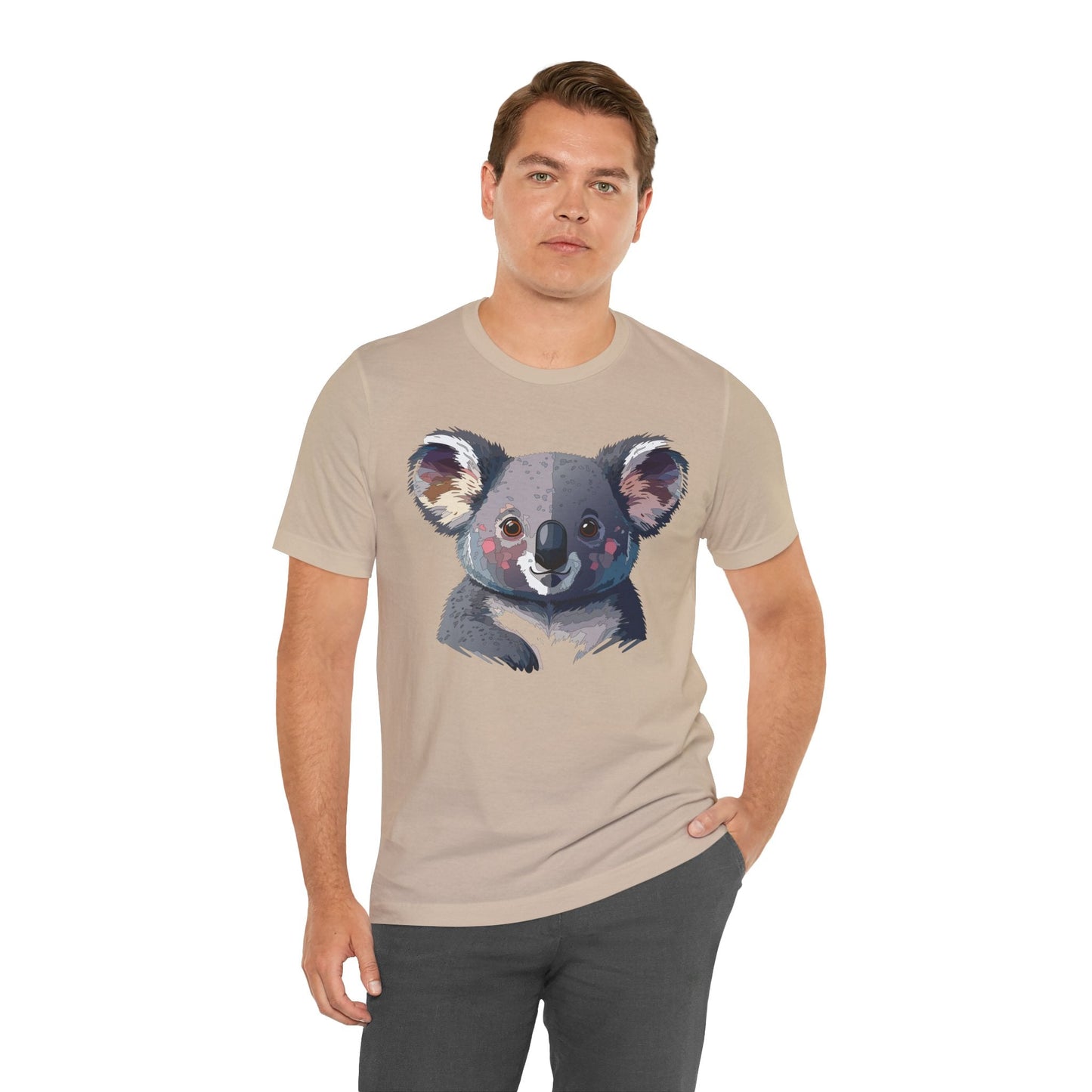 Unisex Animal Shirt With Animal Art Design Tee Wild Animals Short Sleeve Jersey Cotton