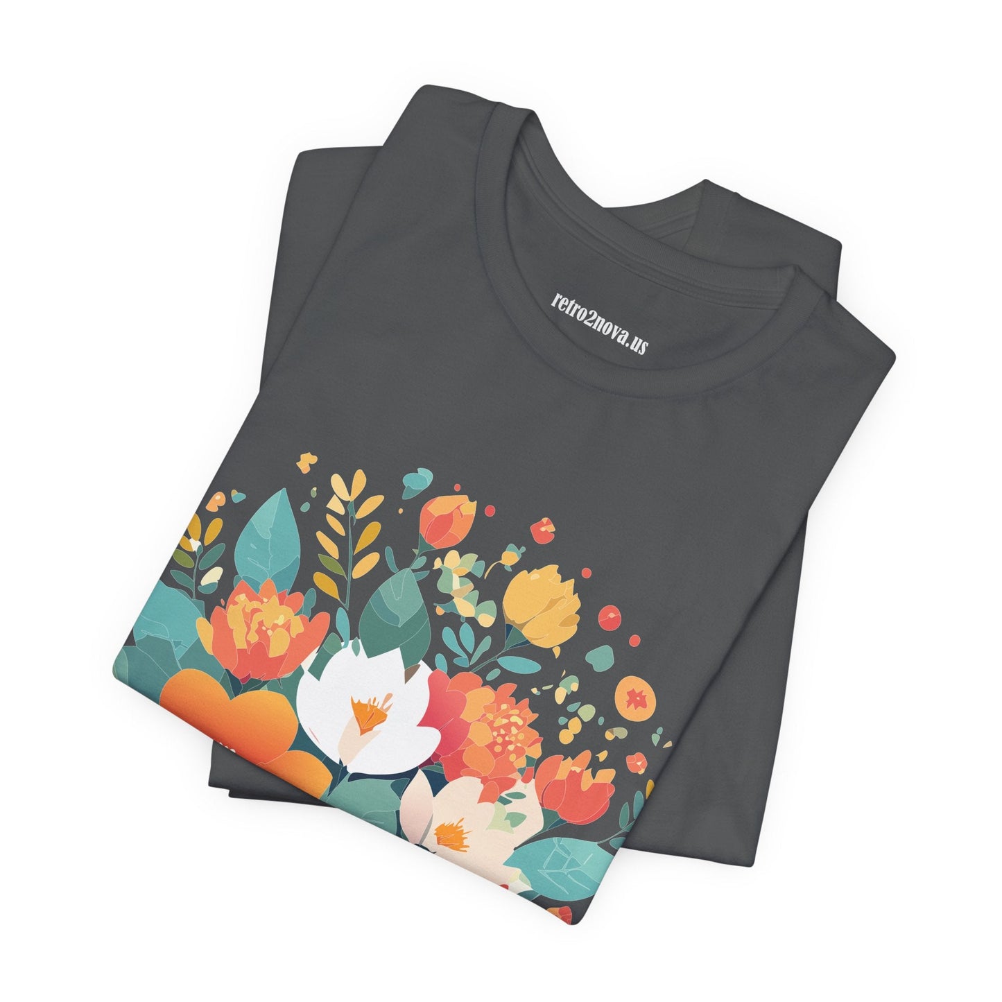 Floral Flowers Shirt Unisex Lightweight Breathable Jersey Tee Floral Pattern Short Sleeve