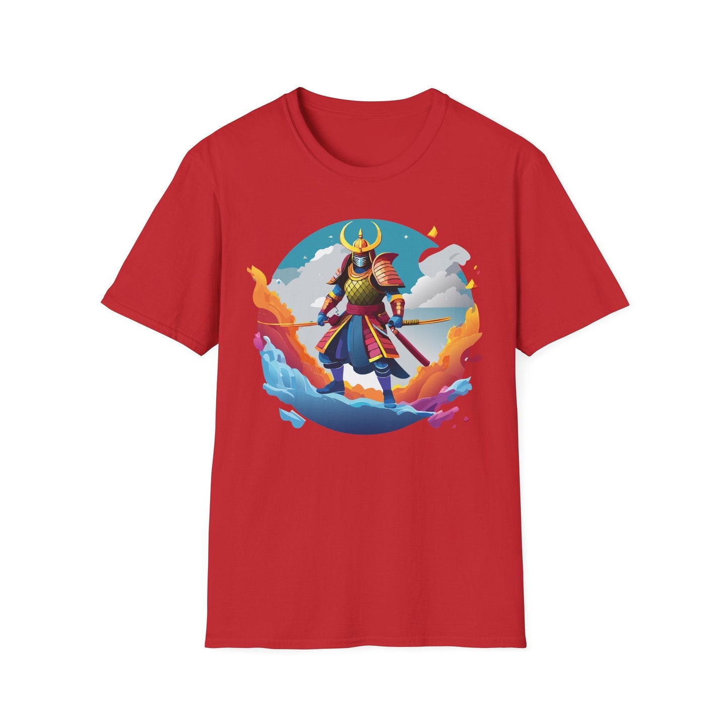 Samurai Shirt Unisex Gildan Softstyle 64000 Tee 100 Percent Ring Spun Cotton Lightweight