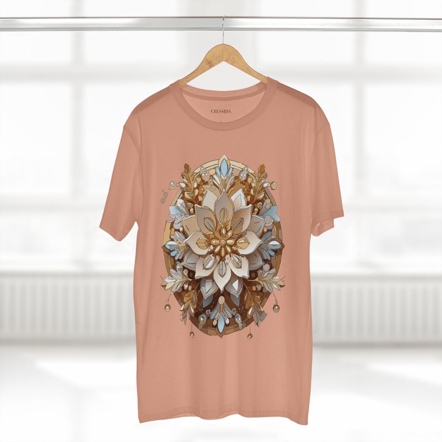 Floral Graphic T-Shirt Unisex 100 Cotton Art Design with Antique Flowers Tee 19