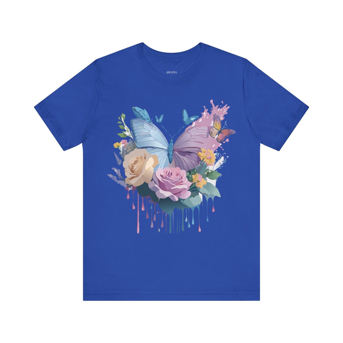 Butterfly Graphic Tee Unisex Vintage Art Design Adelpha Short Sleeve