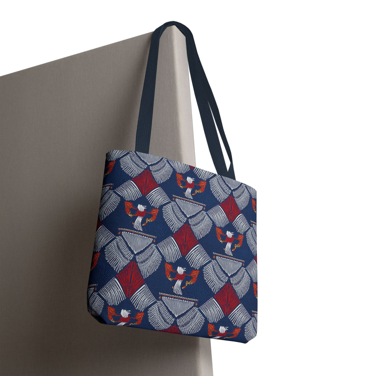 4th of July Graphic Denim Fabric Imitation Print Unisex Canvas Bag Poly Spun 3 Sizes Tote Bag 200-3
