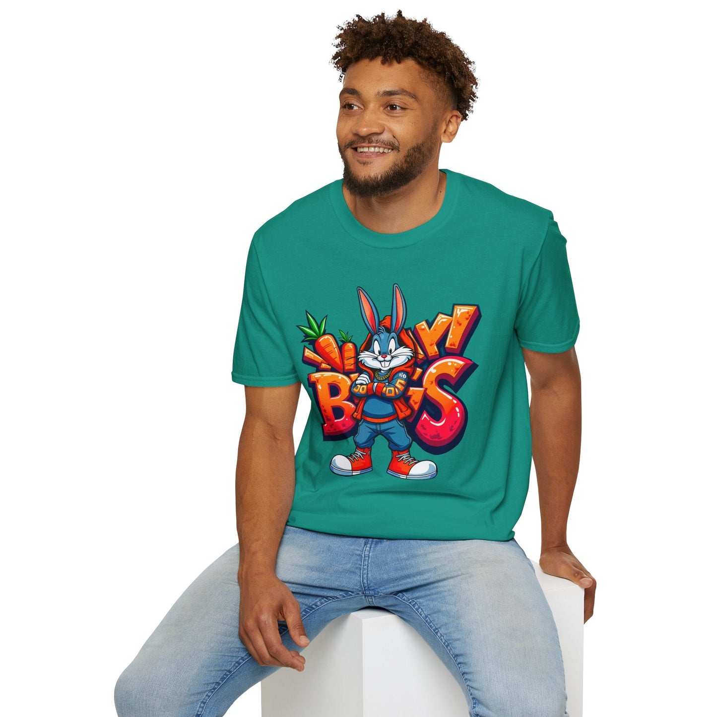 Funny Cartoon Animals T Shirt With Animation Design Unisex Softstyle Graphic Tee Gildan 64000