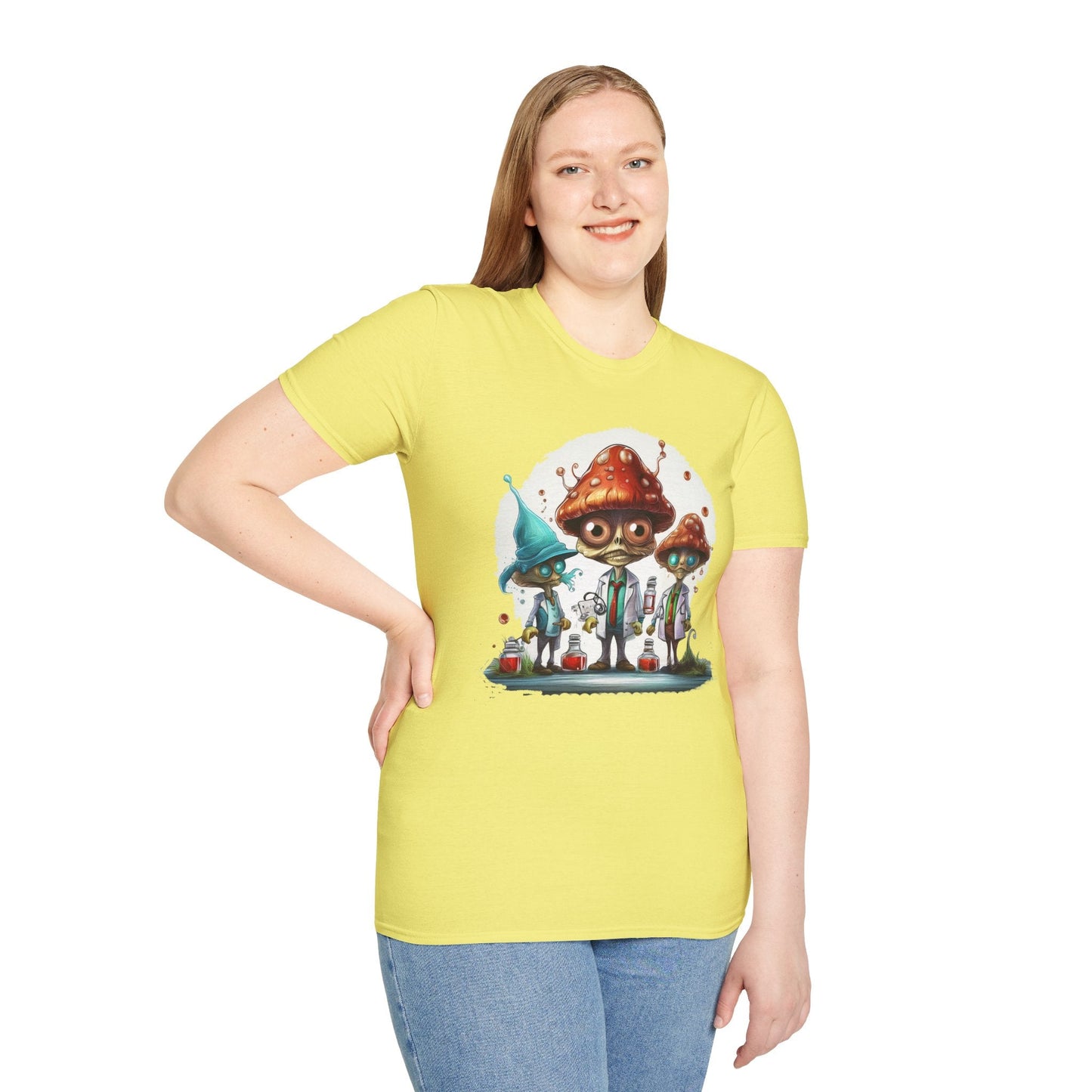 Mashroom Tee Shirt Unisex Funny Mashroom Design Cotton Tee Gildan Softstyle 64000