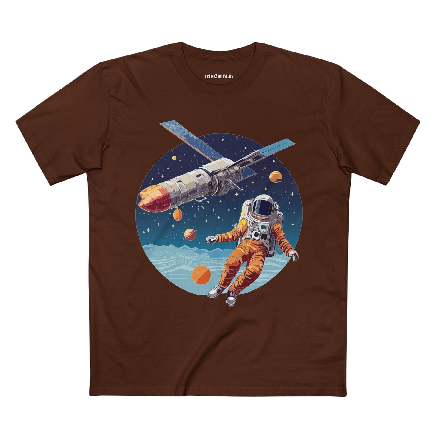 Cosmos Astronaut Shirt Unisex Premium Cotton Art Tee CS 5 Retro2Nova Collection Soft Comfort