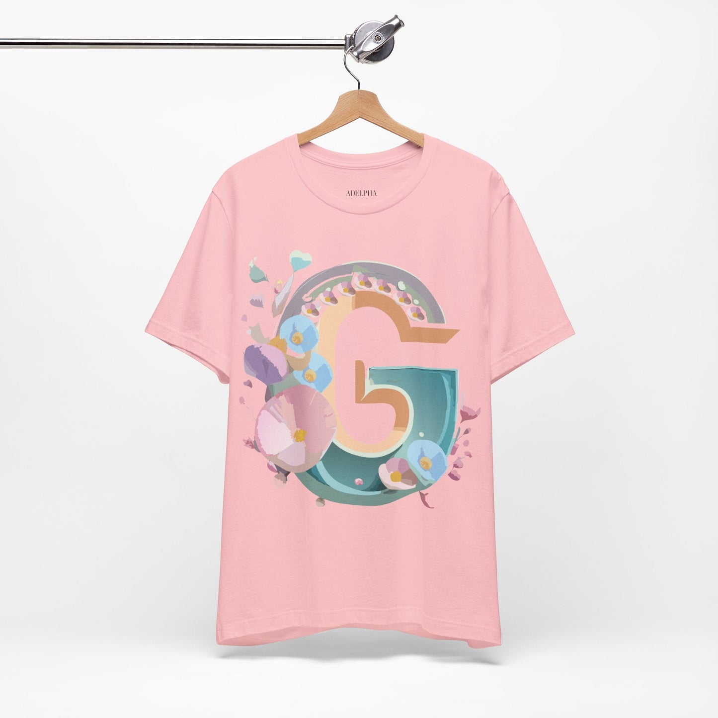 Letter G Graphic Tee Unisex Jersey Short Sleeve From Adelpha Art Design Vintage Inspired Shirt
