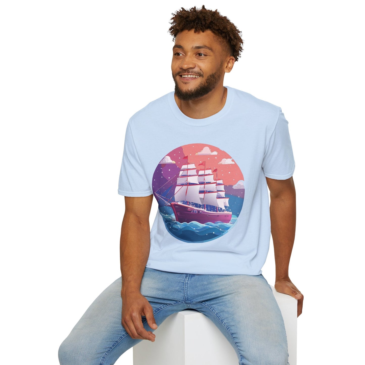 Unisex Gildan Softstyle 64000 T Shirt Ship Frigate Vessel Tee For Maritime Enthusiasts