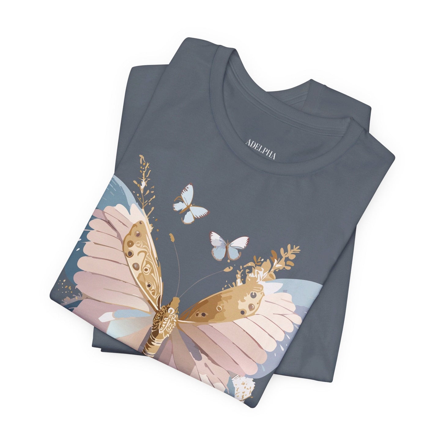 Butterfly Graphic Tee Unisex Short Sleeve Art Design By Adelpha