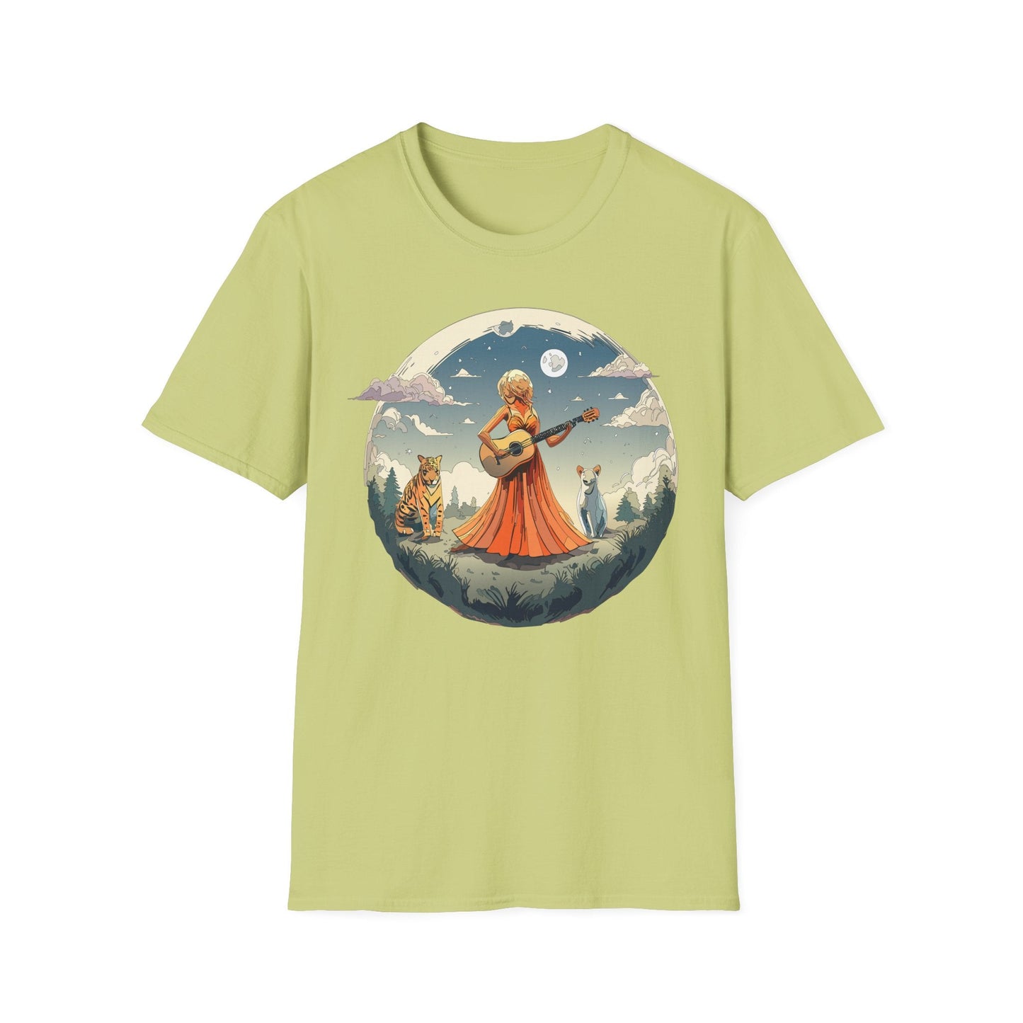 Womens Graphic T Shirt Art Design Tee Ladies Unisex Softstyle Cotton Tee Gildan 64000 Comfort
