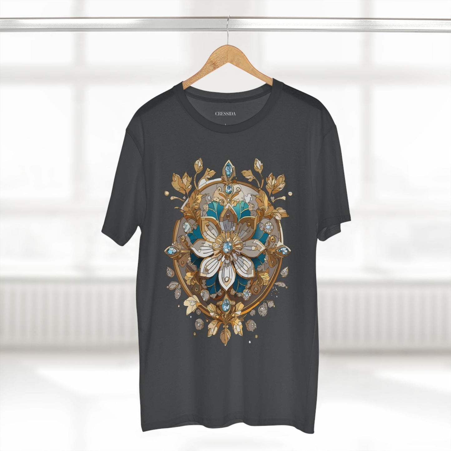 Floral Graphic T-Shirt Unisex 100 Cotton Art Design with Antique Flowers Tee 11
