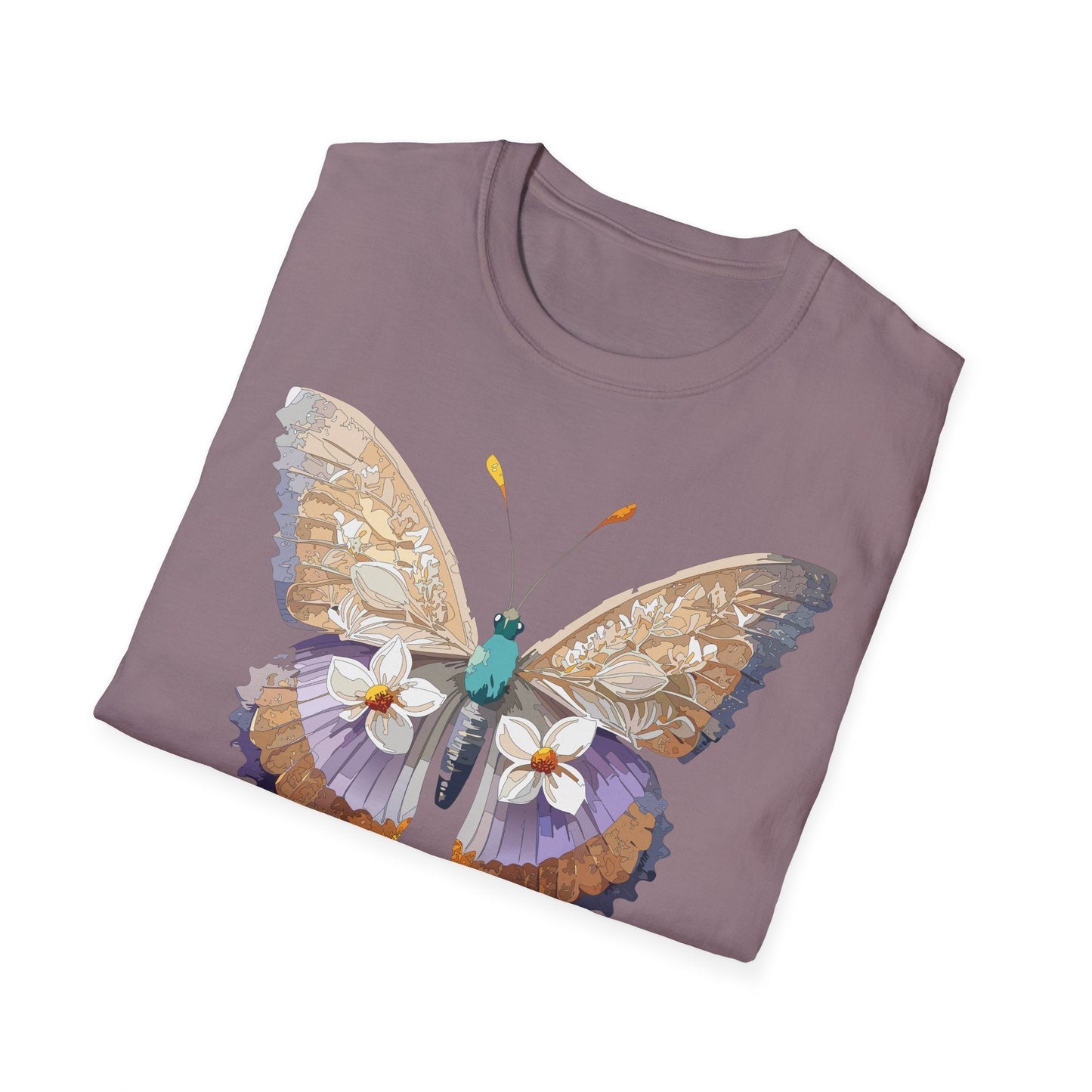 Butterfly Shirt Unisex T Shirt With Monarch Design Softstyle Gildan 64000 100 Percent Cotton Tee