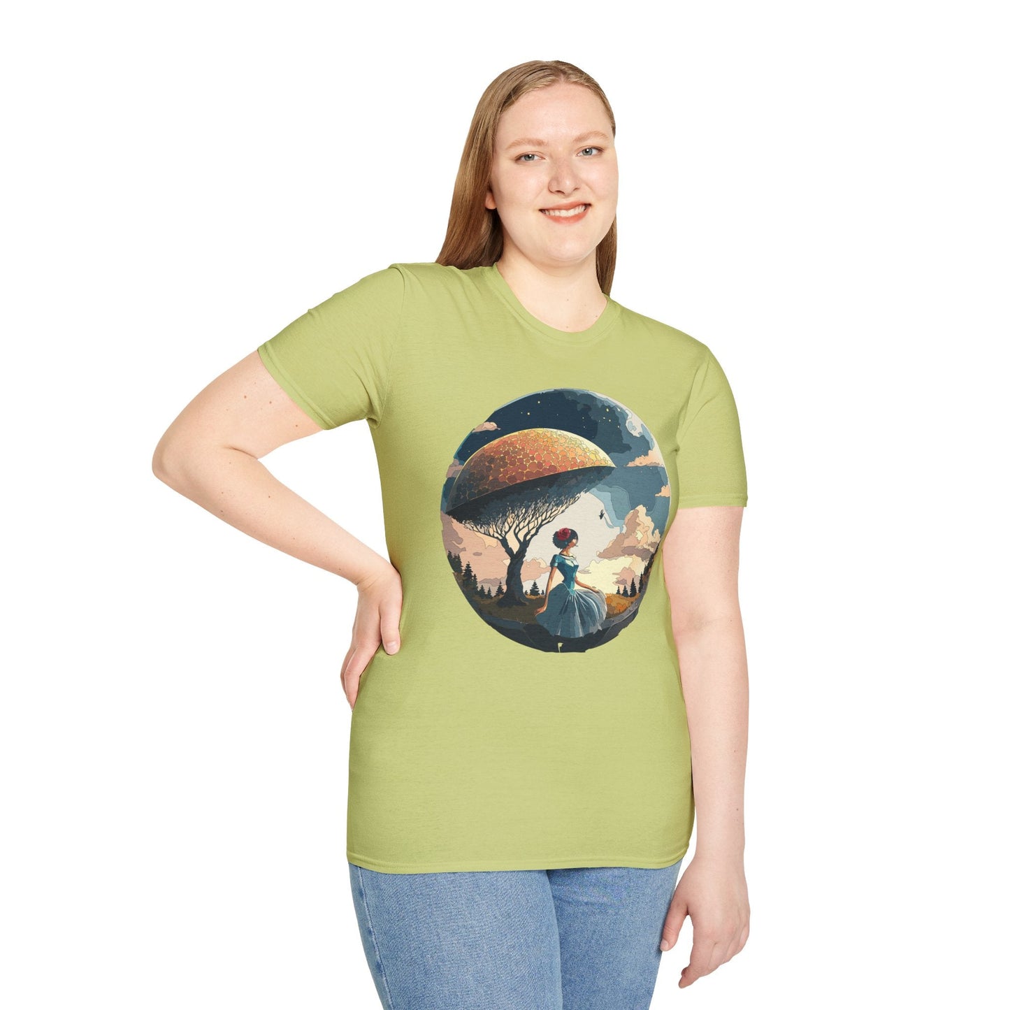 Womens Ladies Graphic T Shirts Art Design Shirt Gildan Softstyle 64000 Unisex Tee