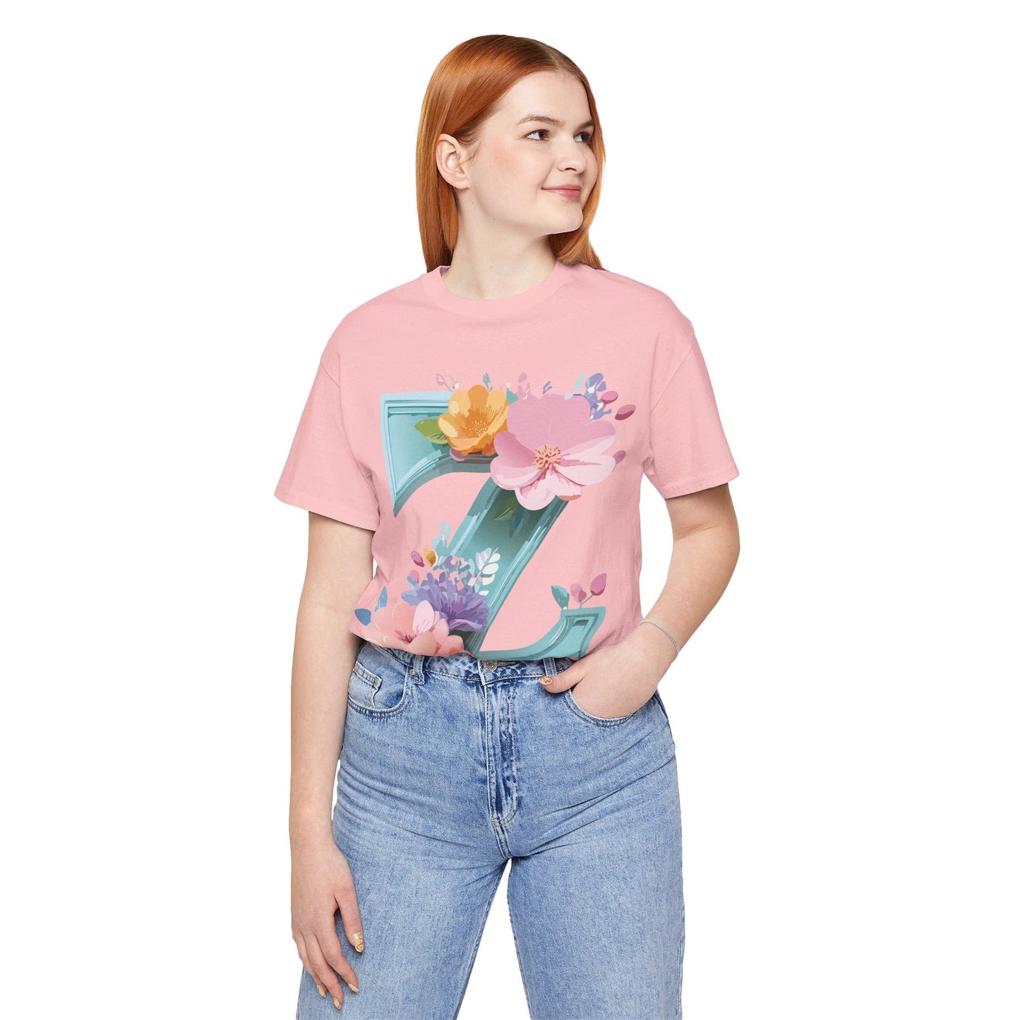 Letter Z Graphic Tee Unisex Jersey Short Sleeve Vintage Inspired Artwork